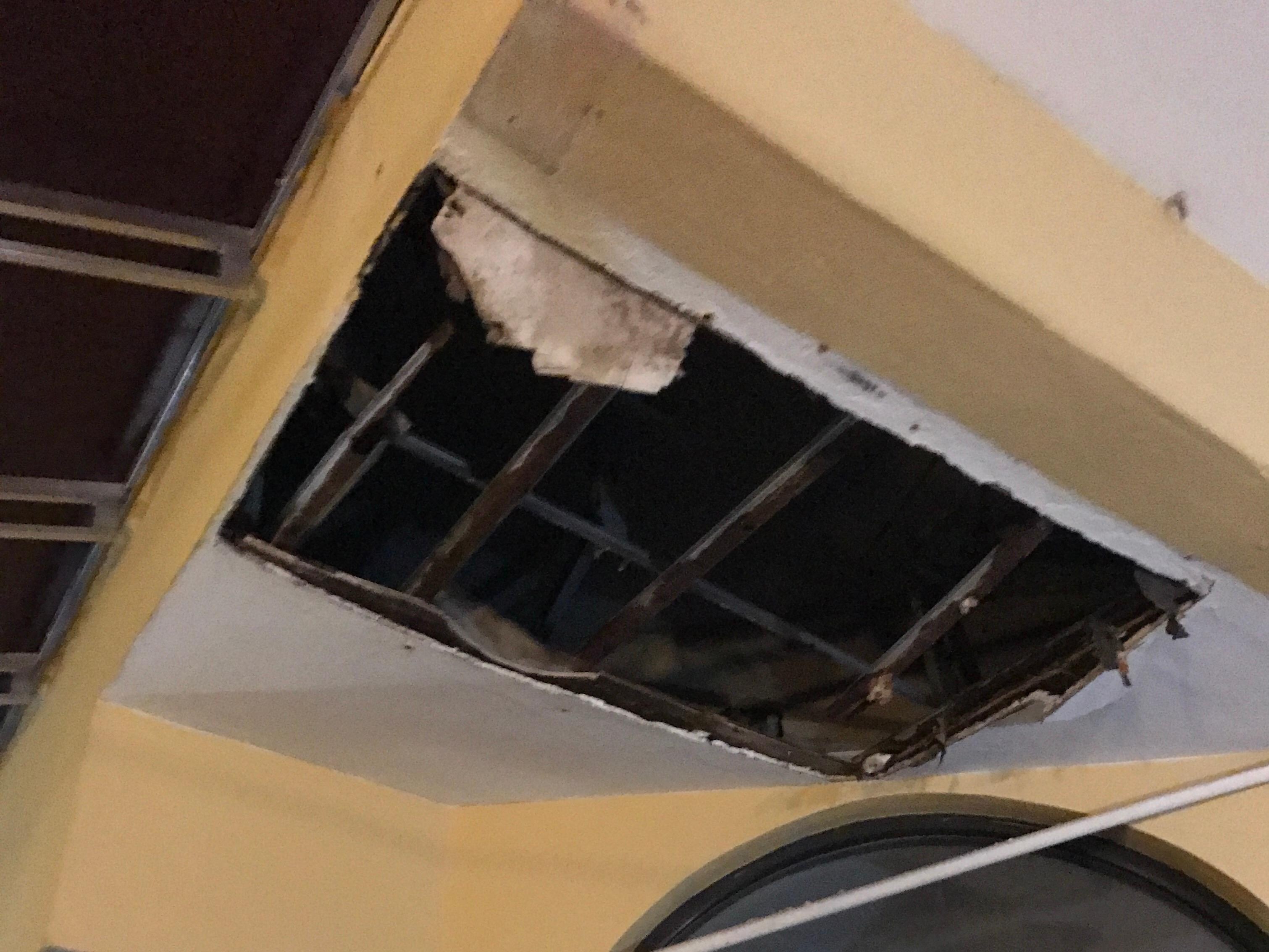 Hole in roof