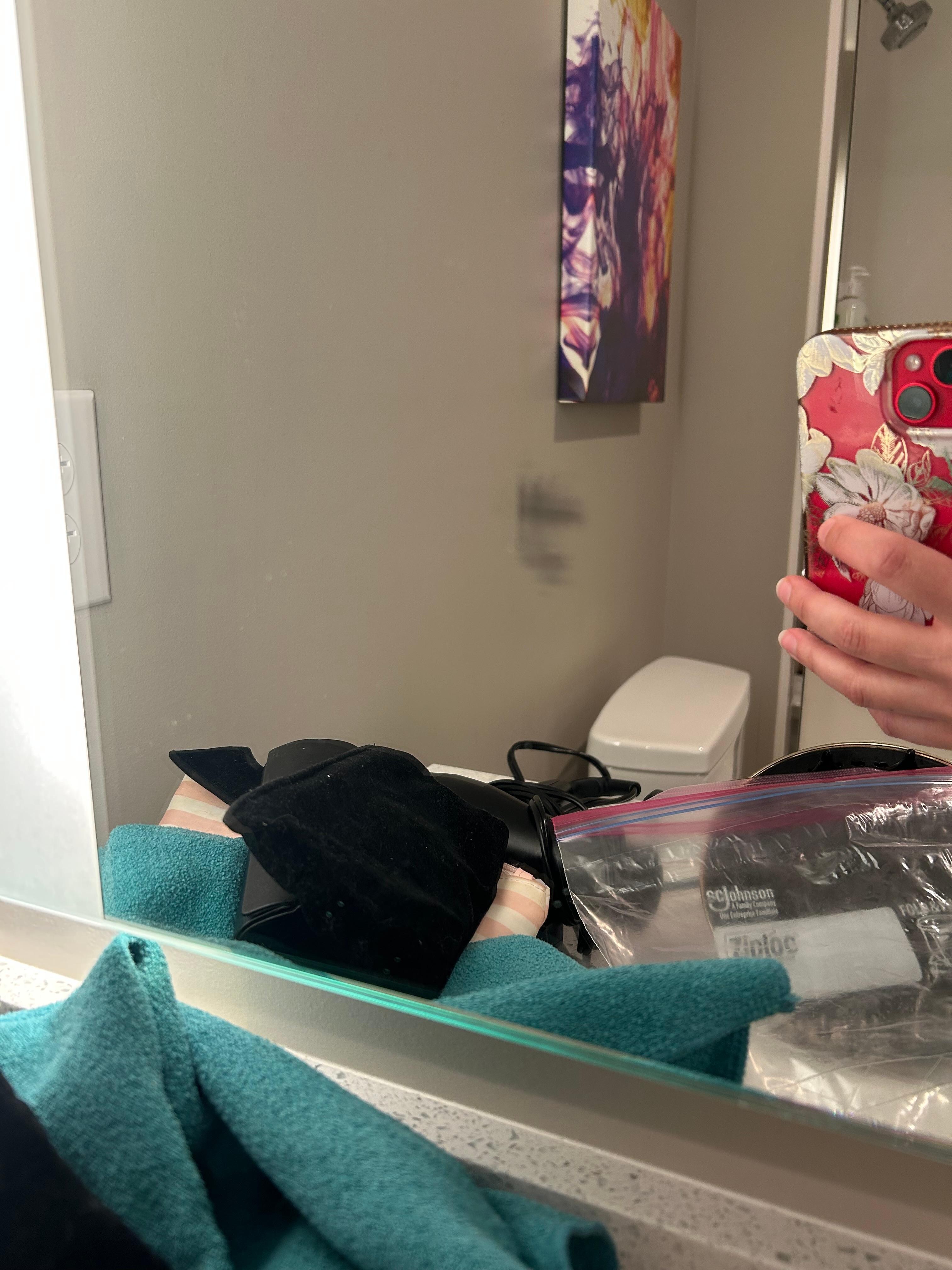 Black smudge/filth on mirror