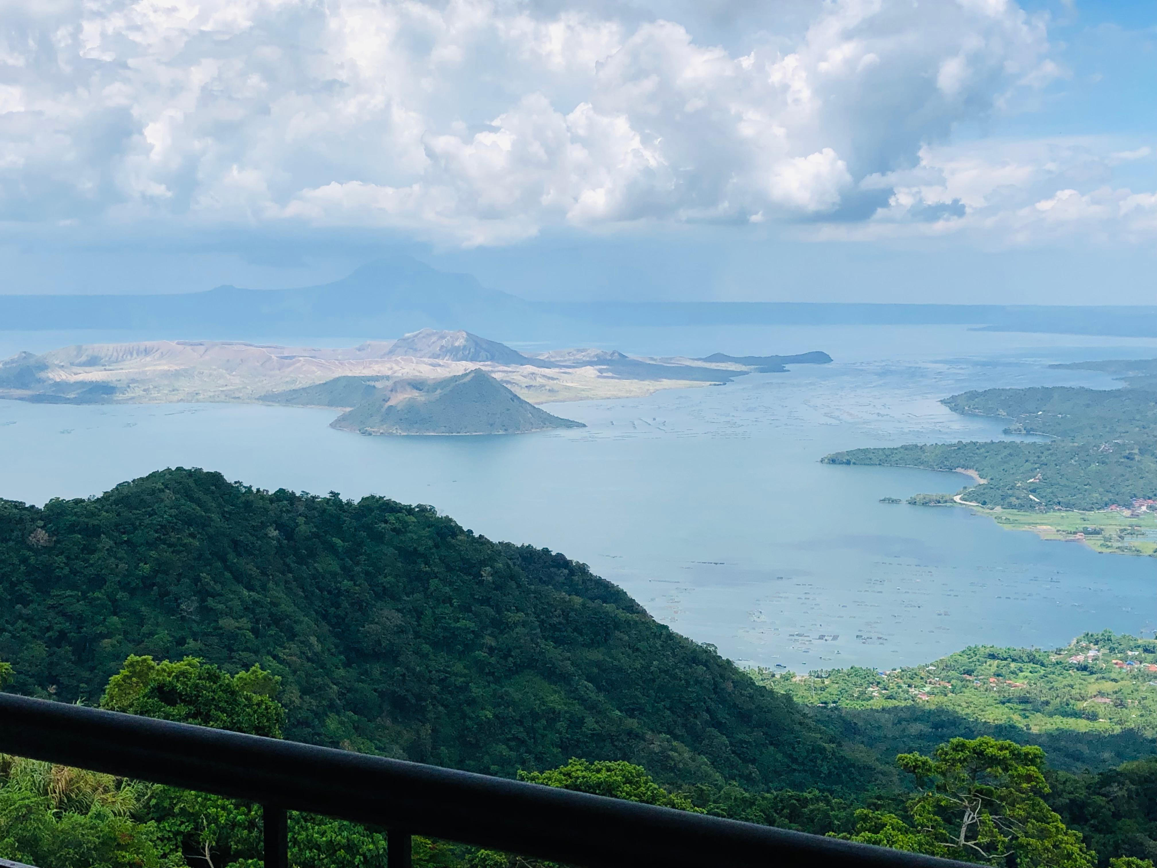 View of volcano from my room.