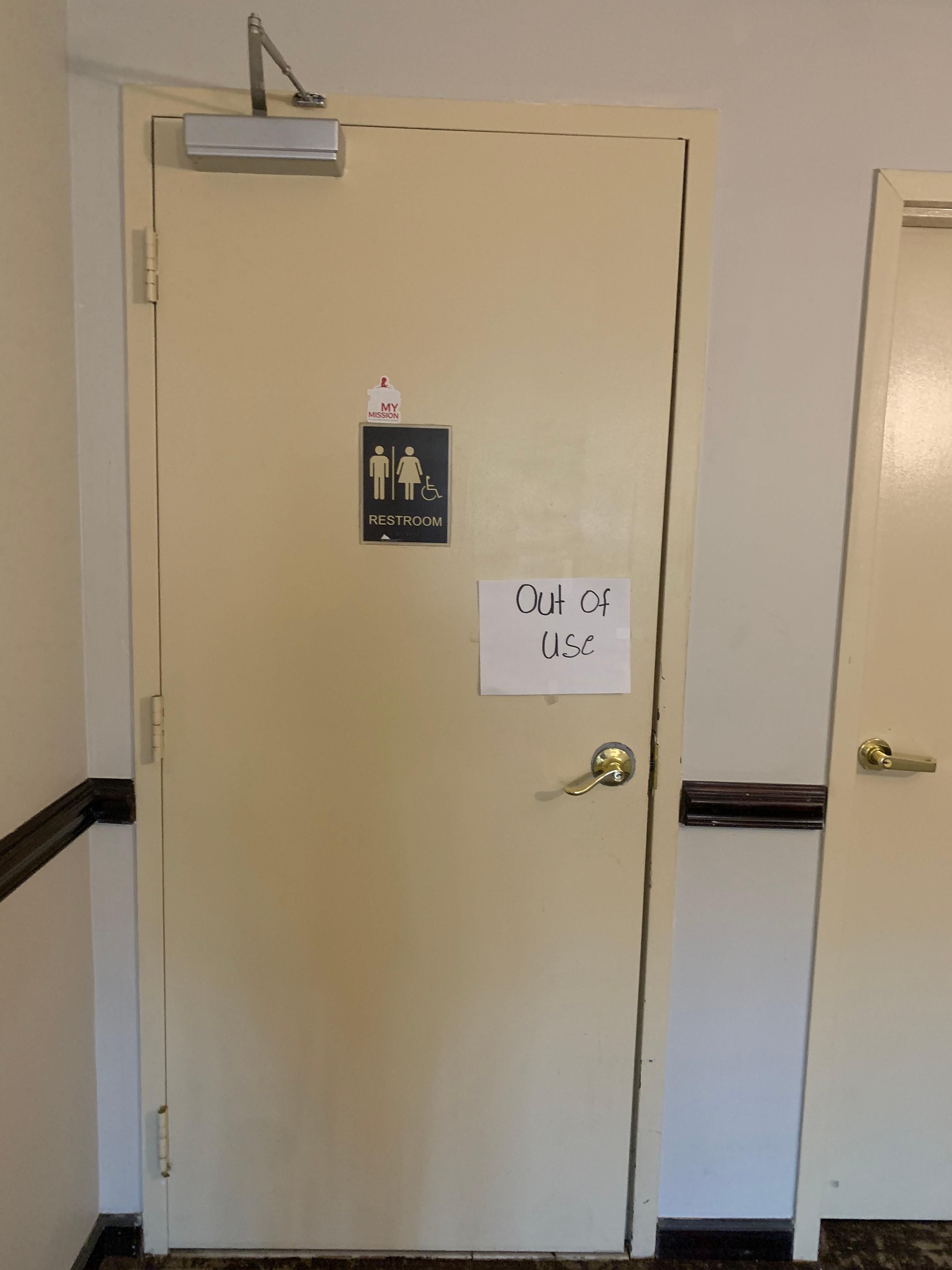 No bathrooms 