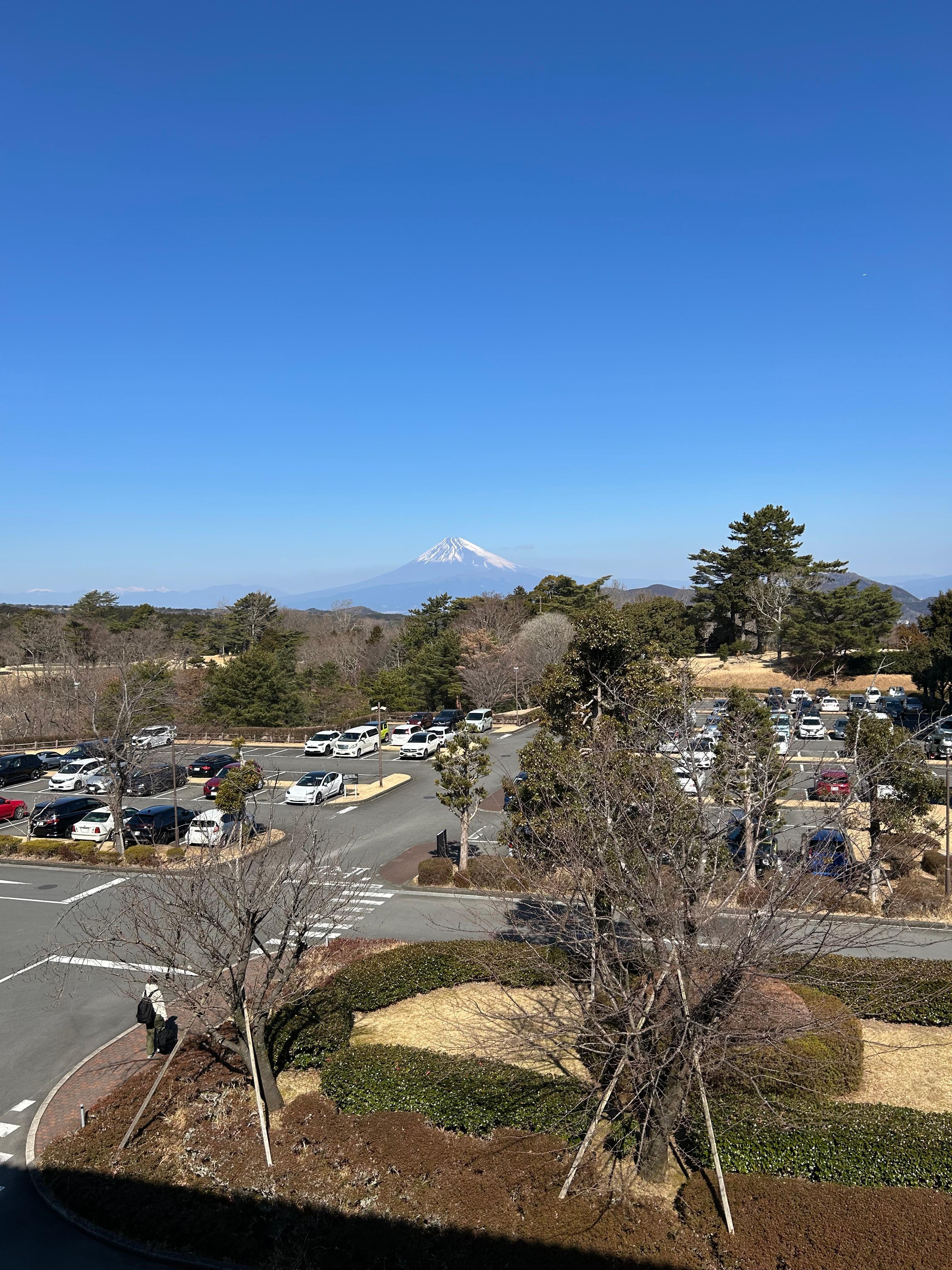 Great views of Mt Fuji…minus the parking lot. They really should have planned the layout better. 