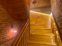 Stairs up to the rooms