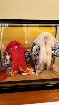Display case in the bedroom