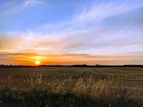 Sunset seen from the road leading to the place