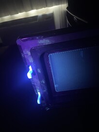 Inside microwave door.