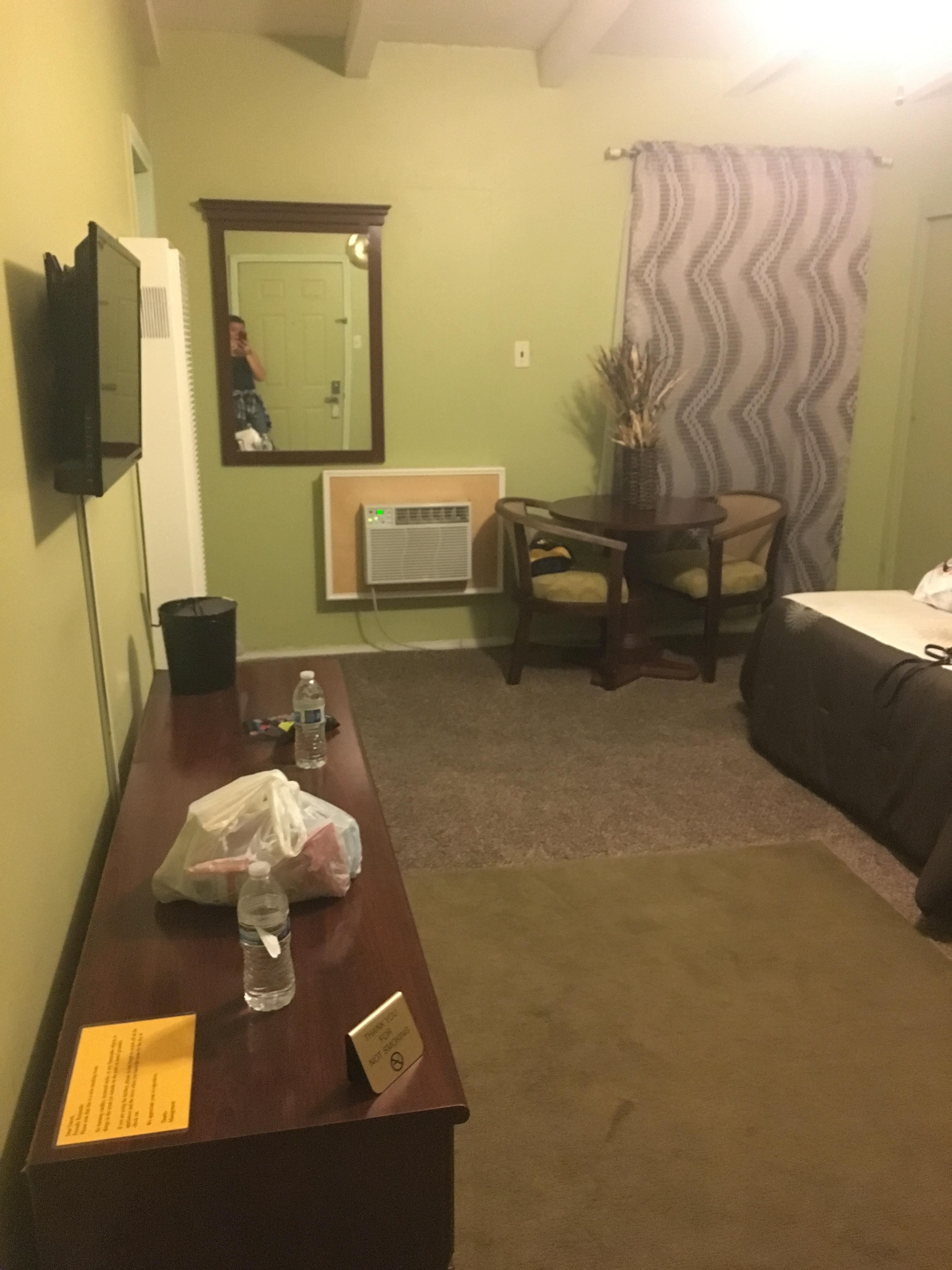 Two full size beds (ignore our mess!)