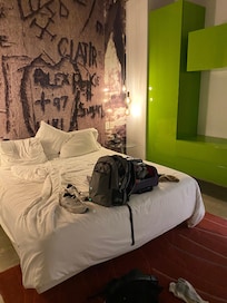 All are photos showing the room without sofa