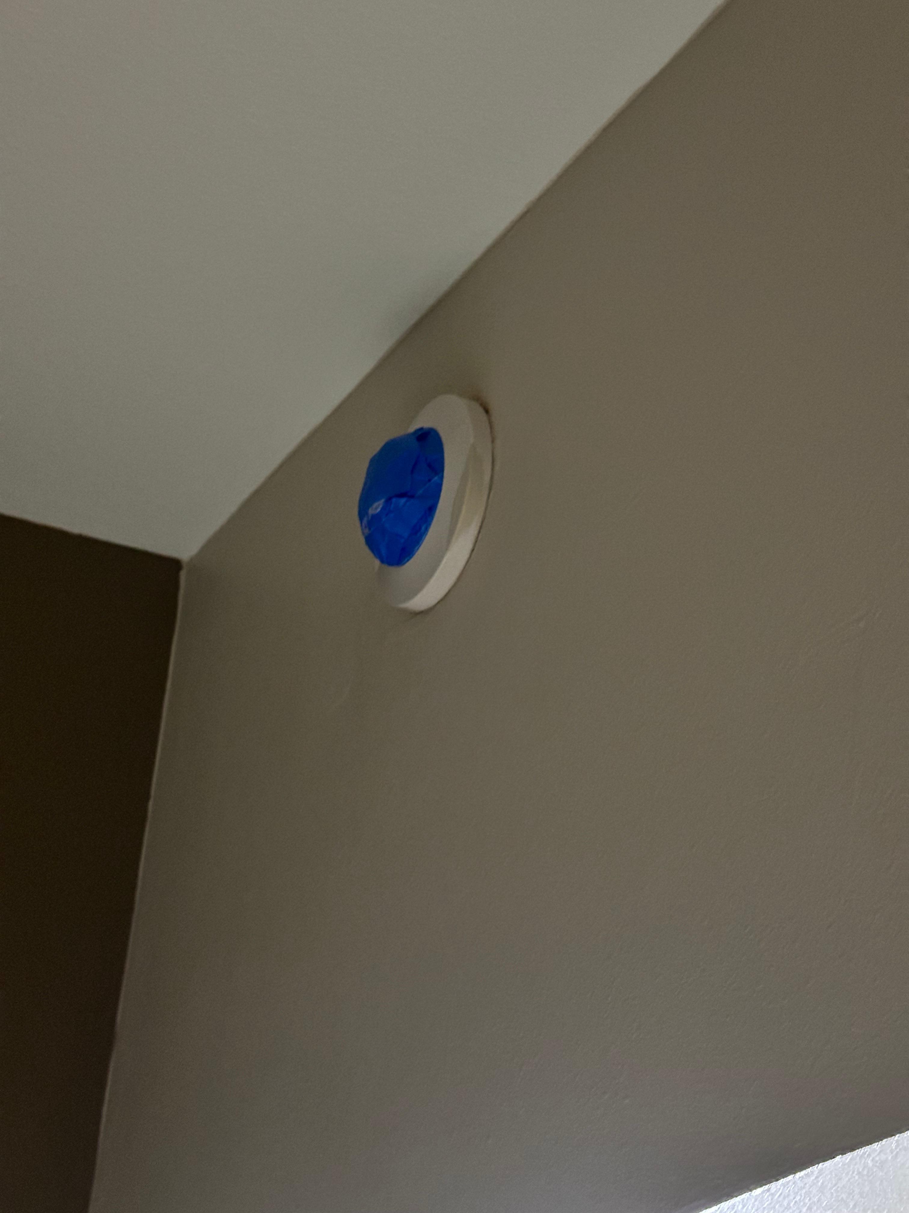 Painters tape over smoke detectors 