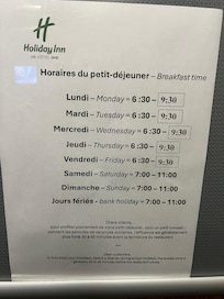 Les vrais horaires du petit-déjeuner