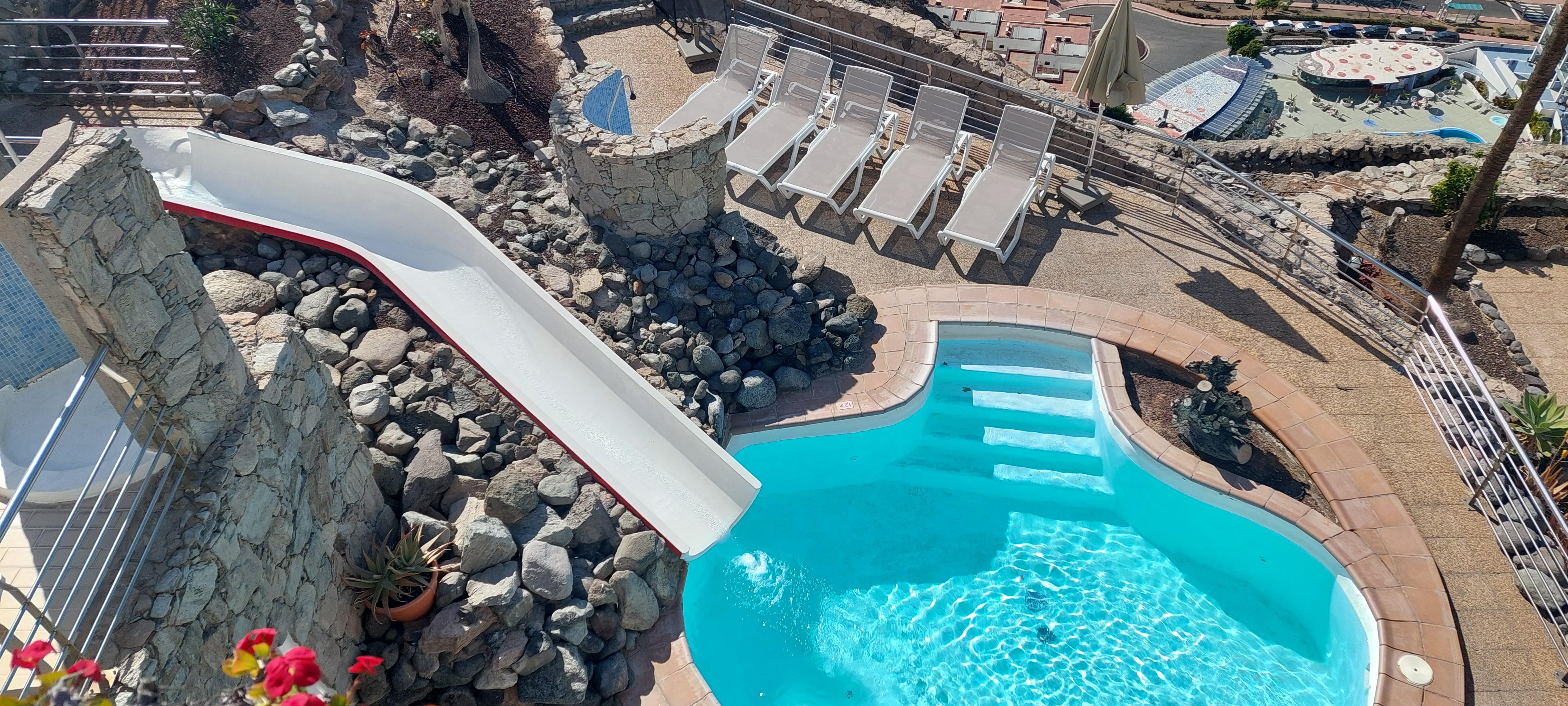 Plunge pool below our balcony