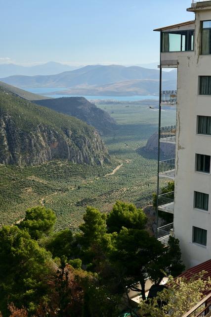 View with the V Hotel on the right.  