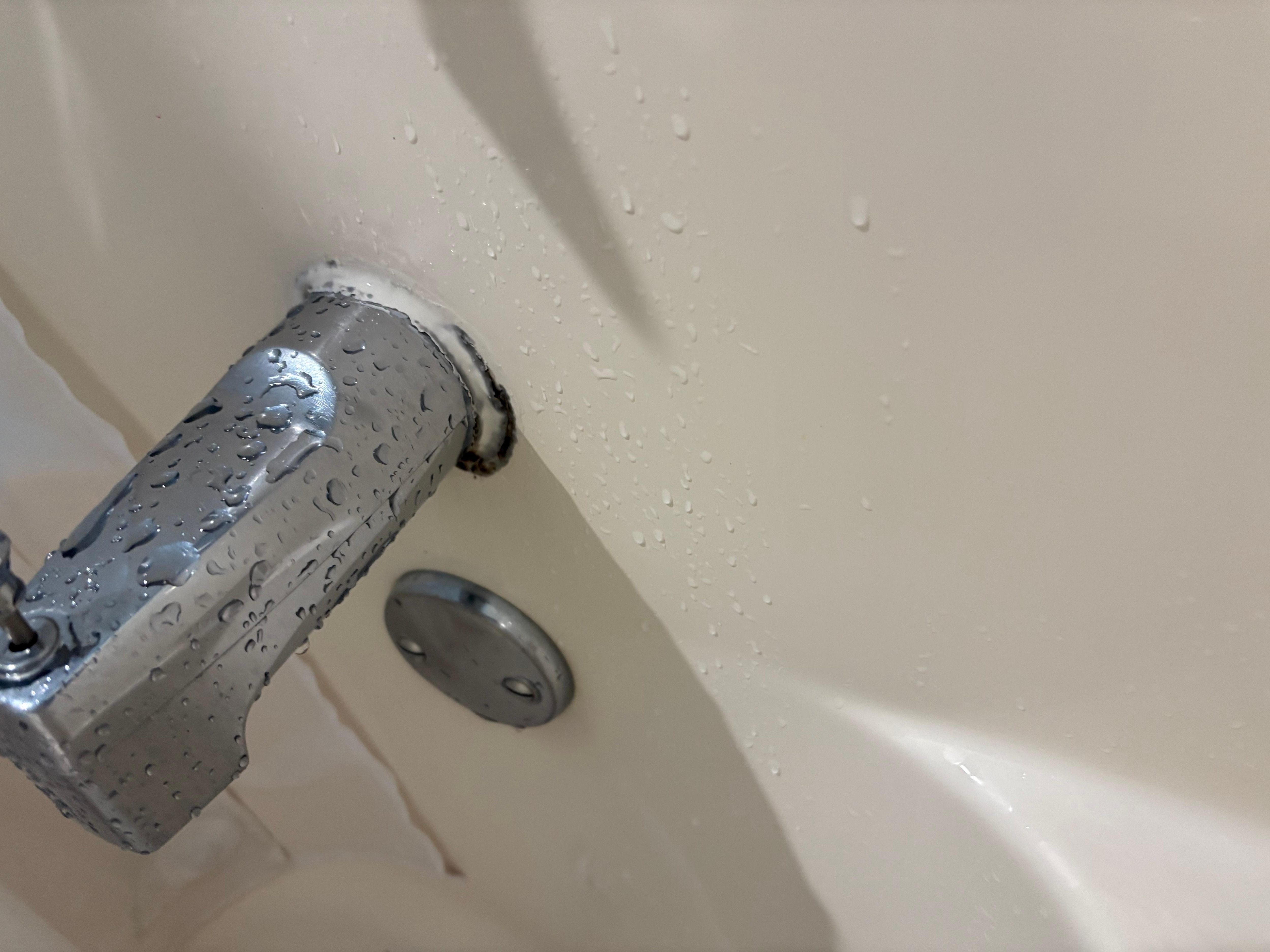 Mold around shower faucet 