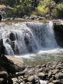 Waterfall on the property.