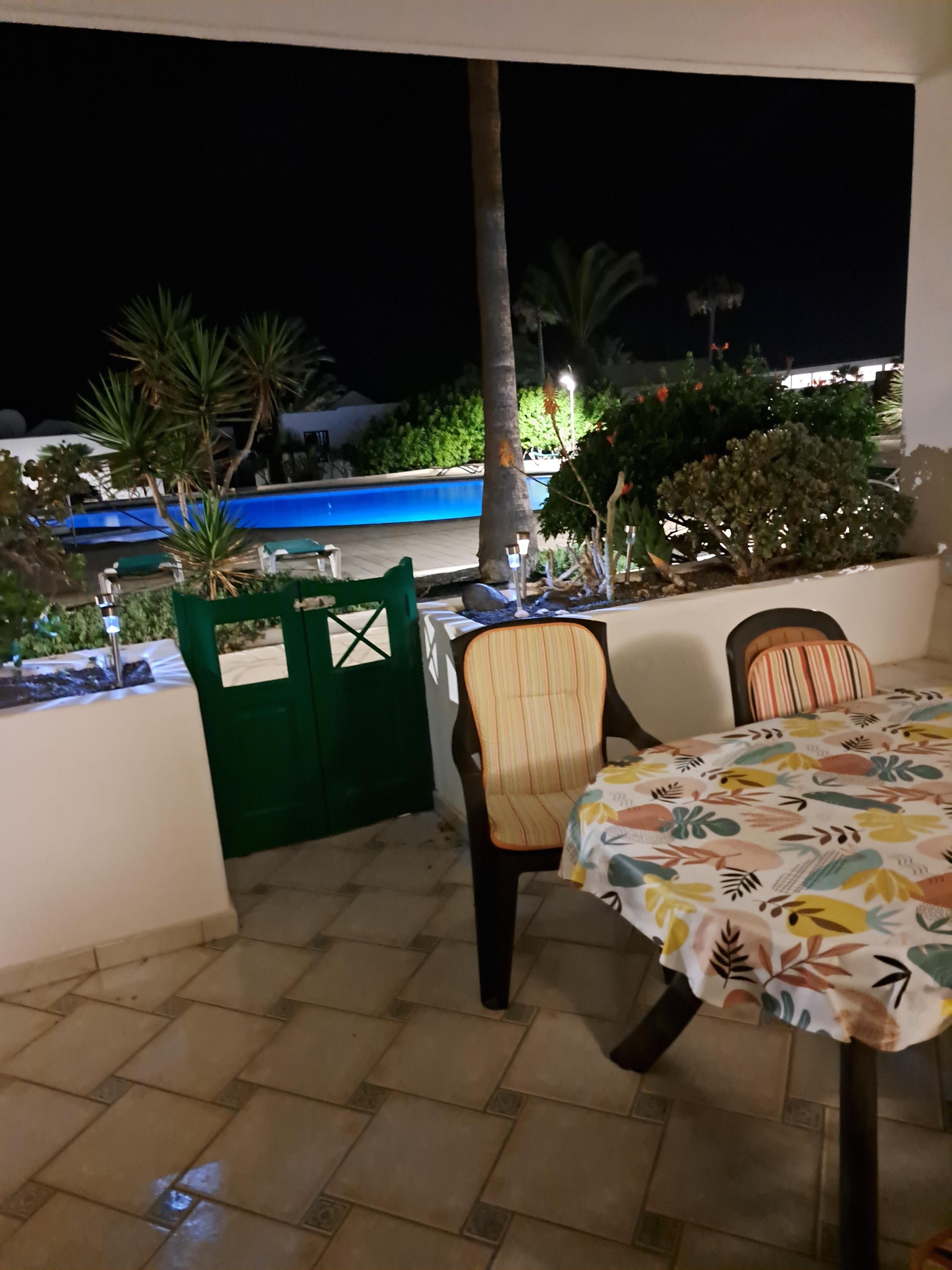 great patio , gate to pool