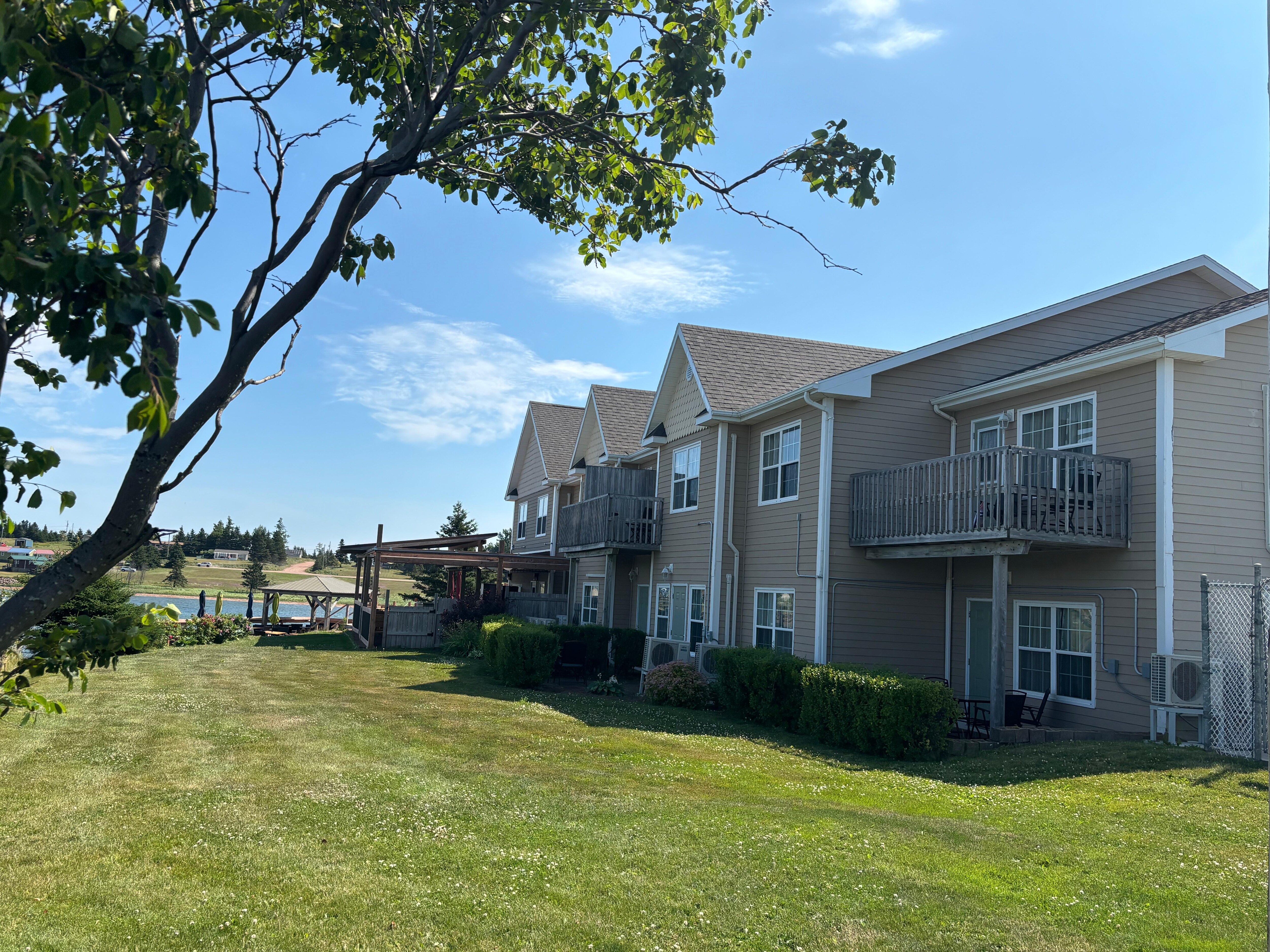 Front of Inn, overlooking the bay