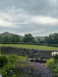 View from the garden to Thorpe Cloud hill.