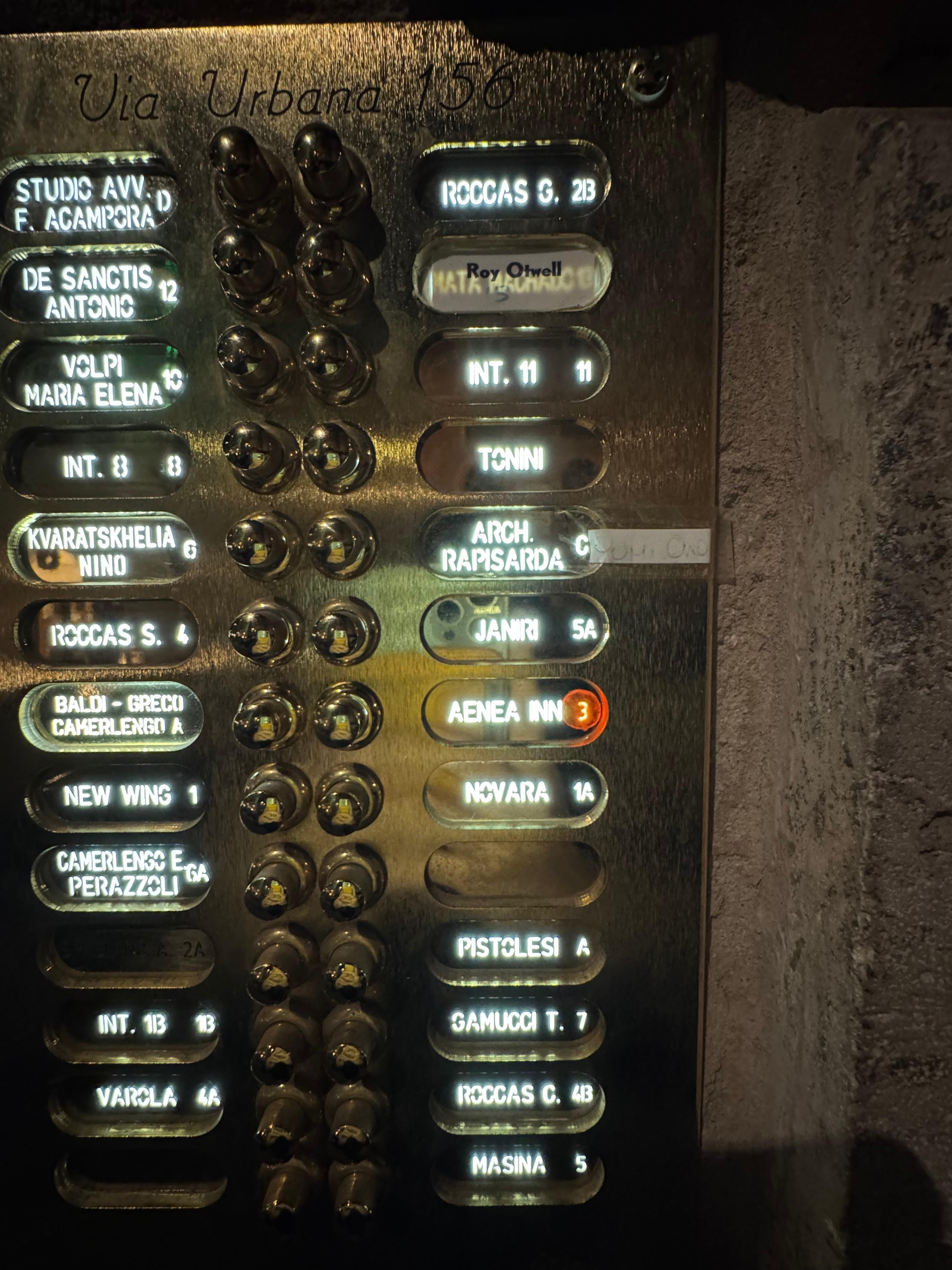 Ring the door bell to get let in. 