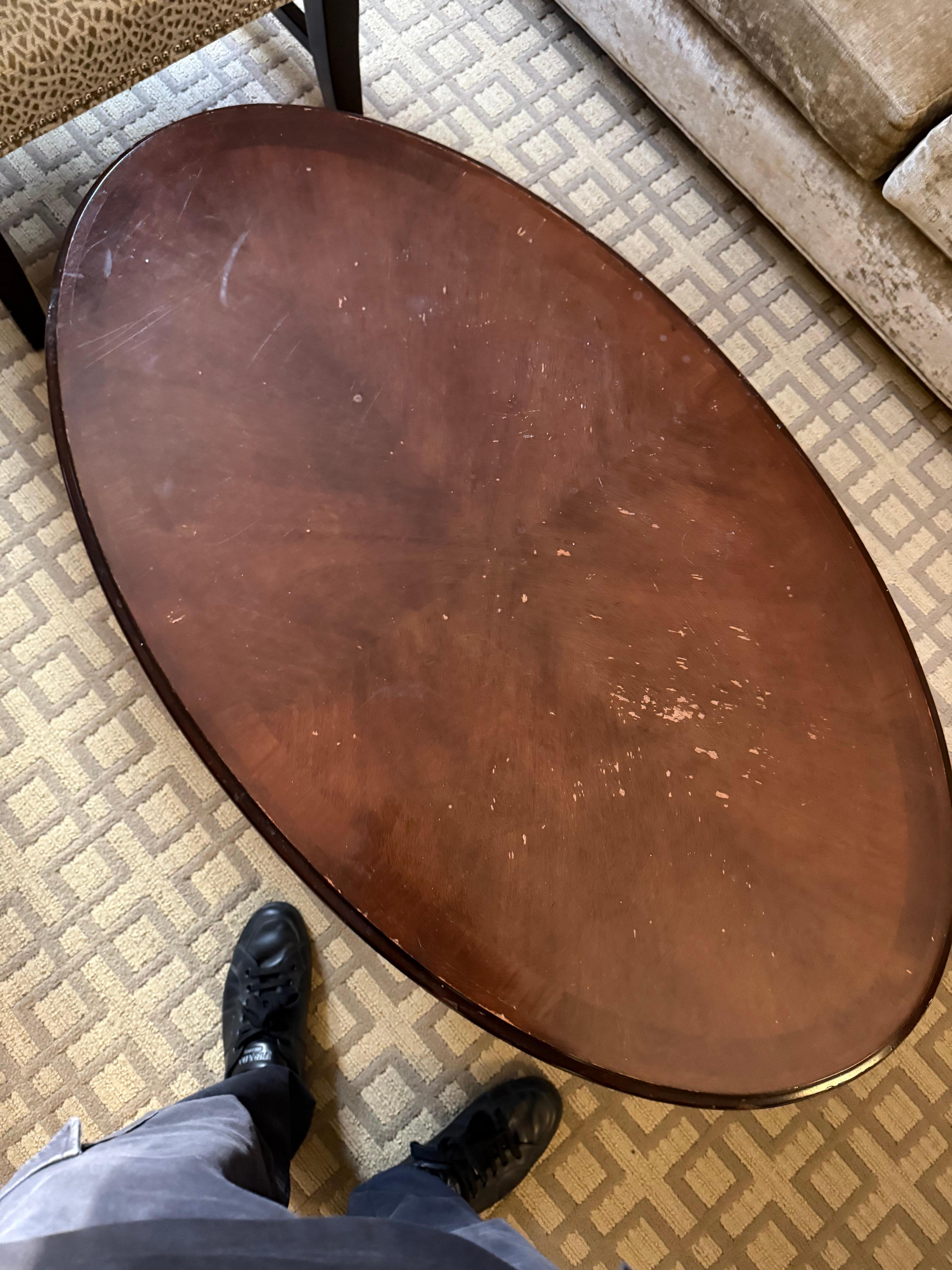 Dirty century table that wa wobbly 