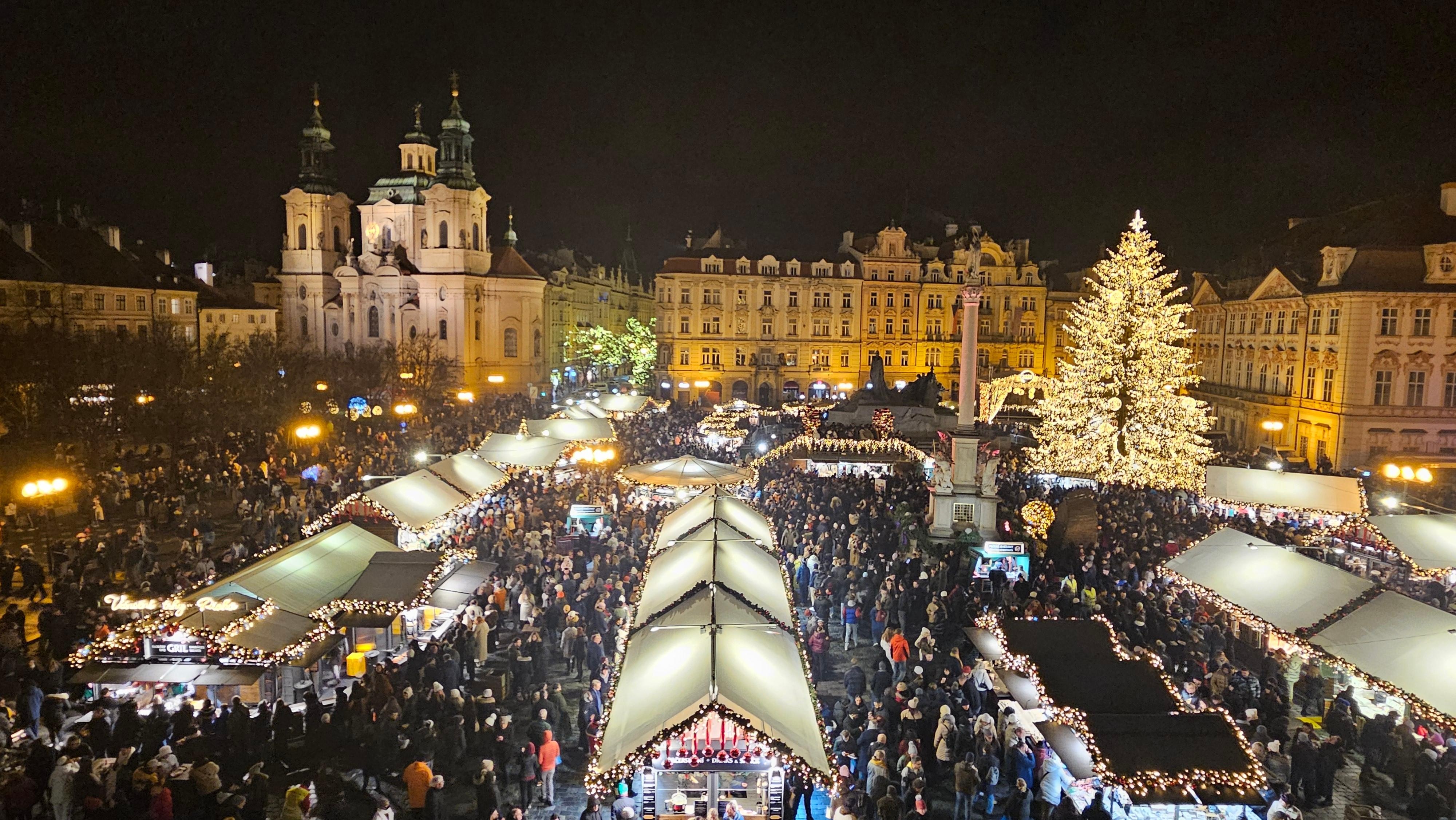 View of the Christmas Market from our window