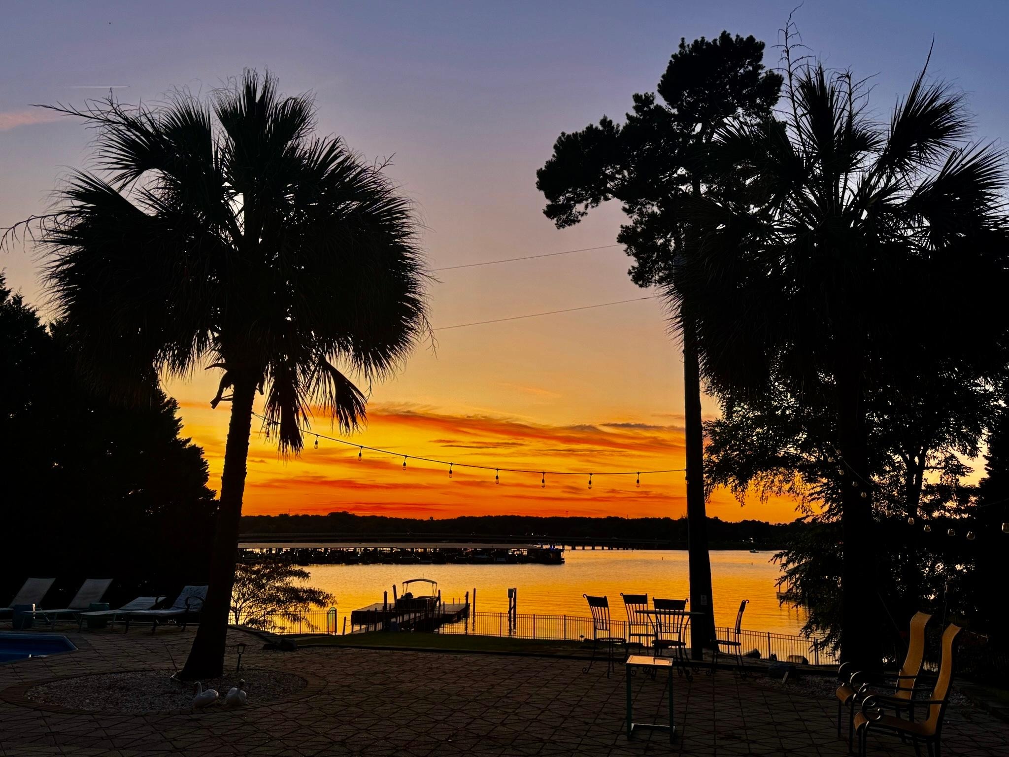 Beautiful sunsets viewed from the house.