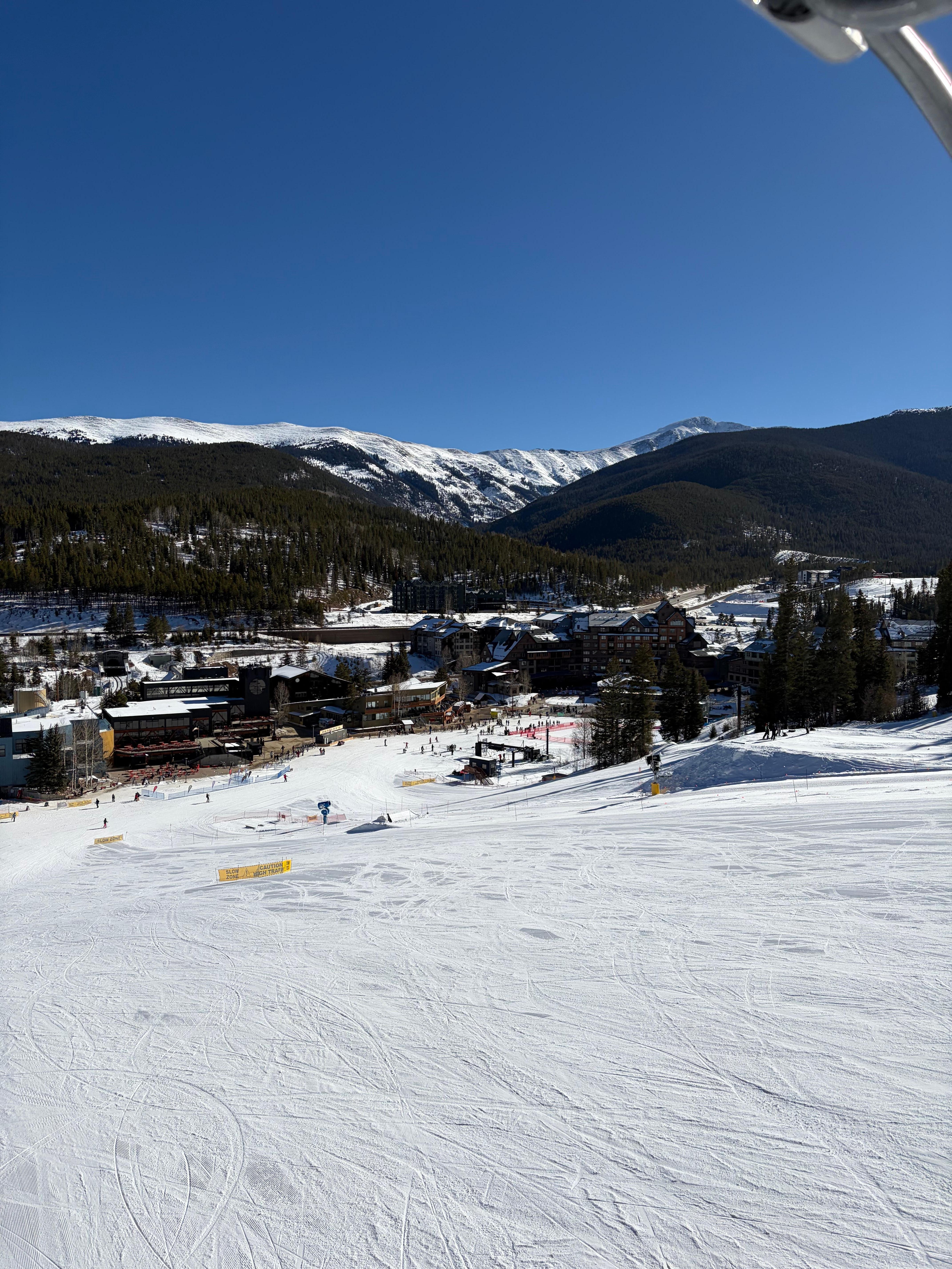 Looking back at the founders pointe from Gemini lift.