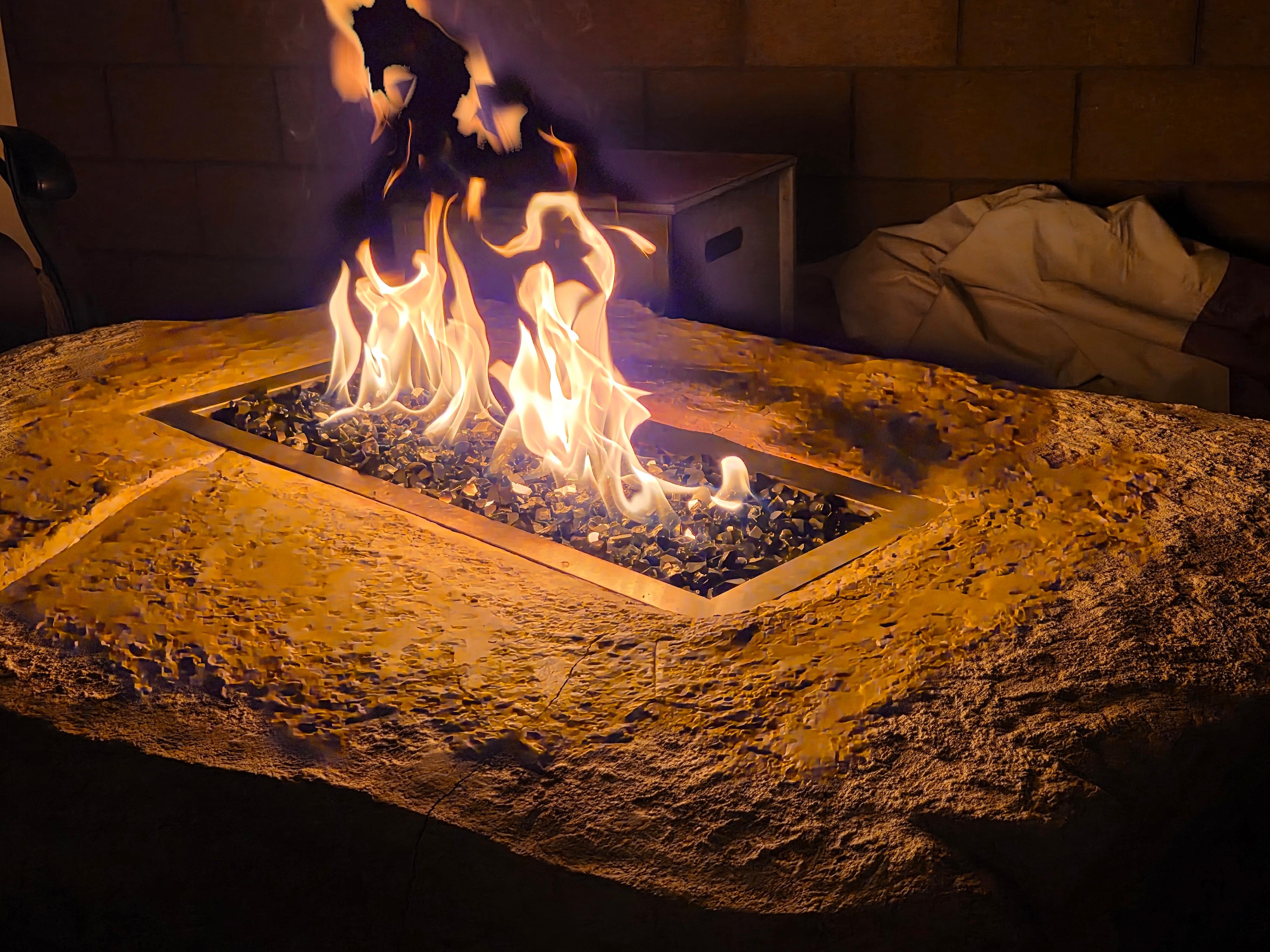 Relaxing by the firepit