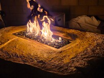 Relaxing by the firepit