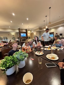 Continental breakfast dining area