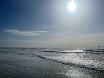 Moon on the beach