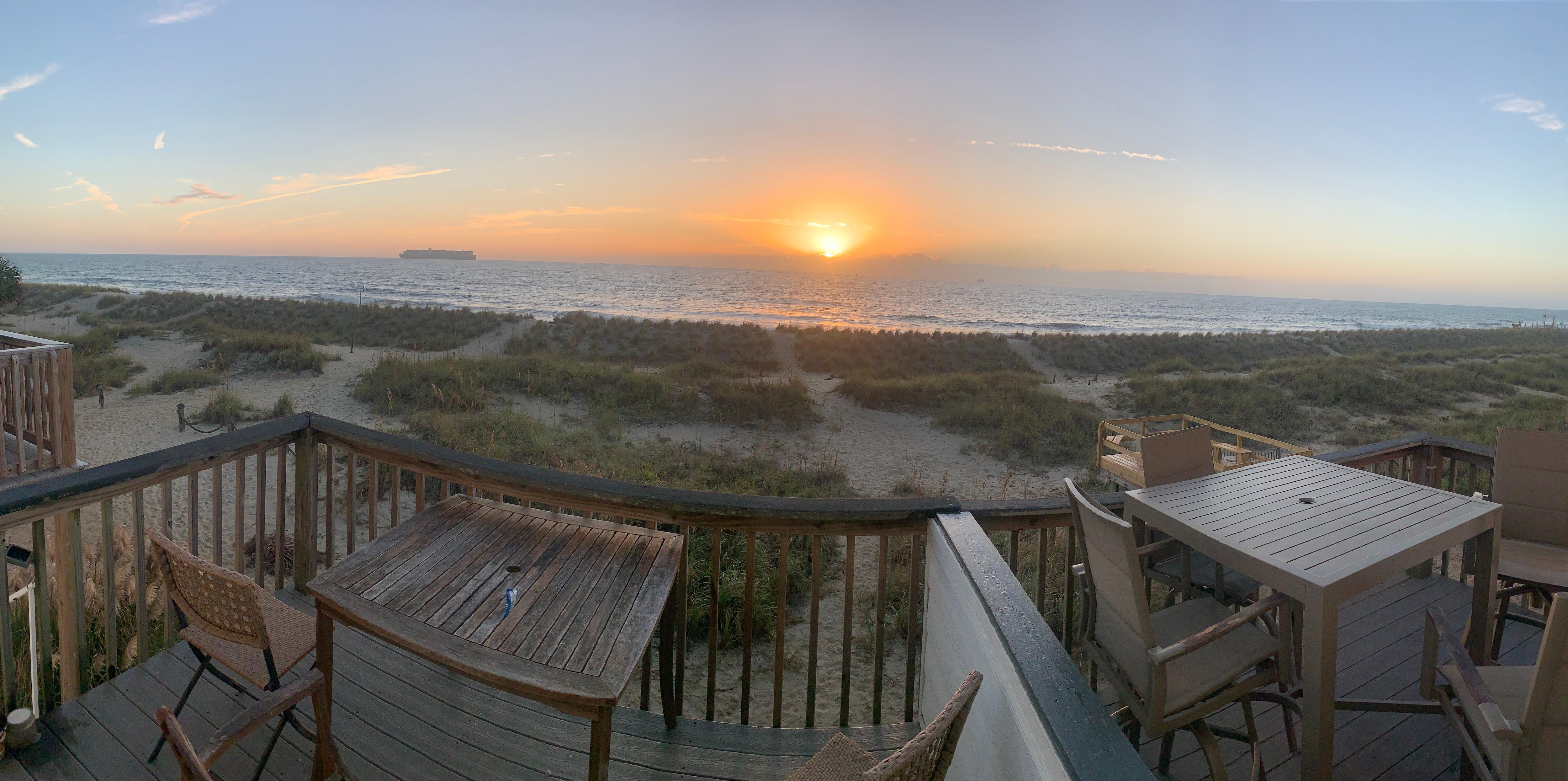 Sunrise from the deck