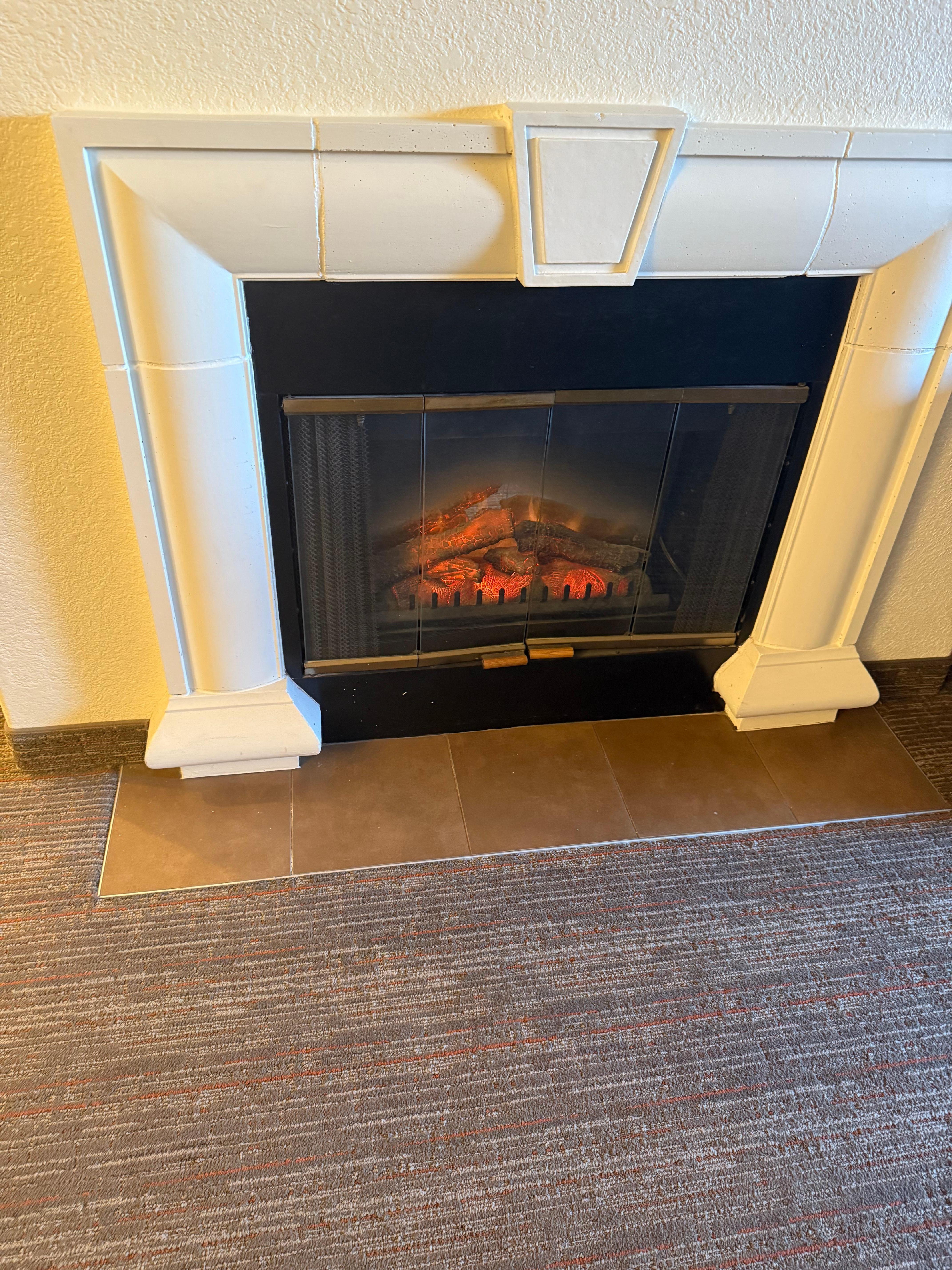 Beautiful electric decorative fireplace 