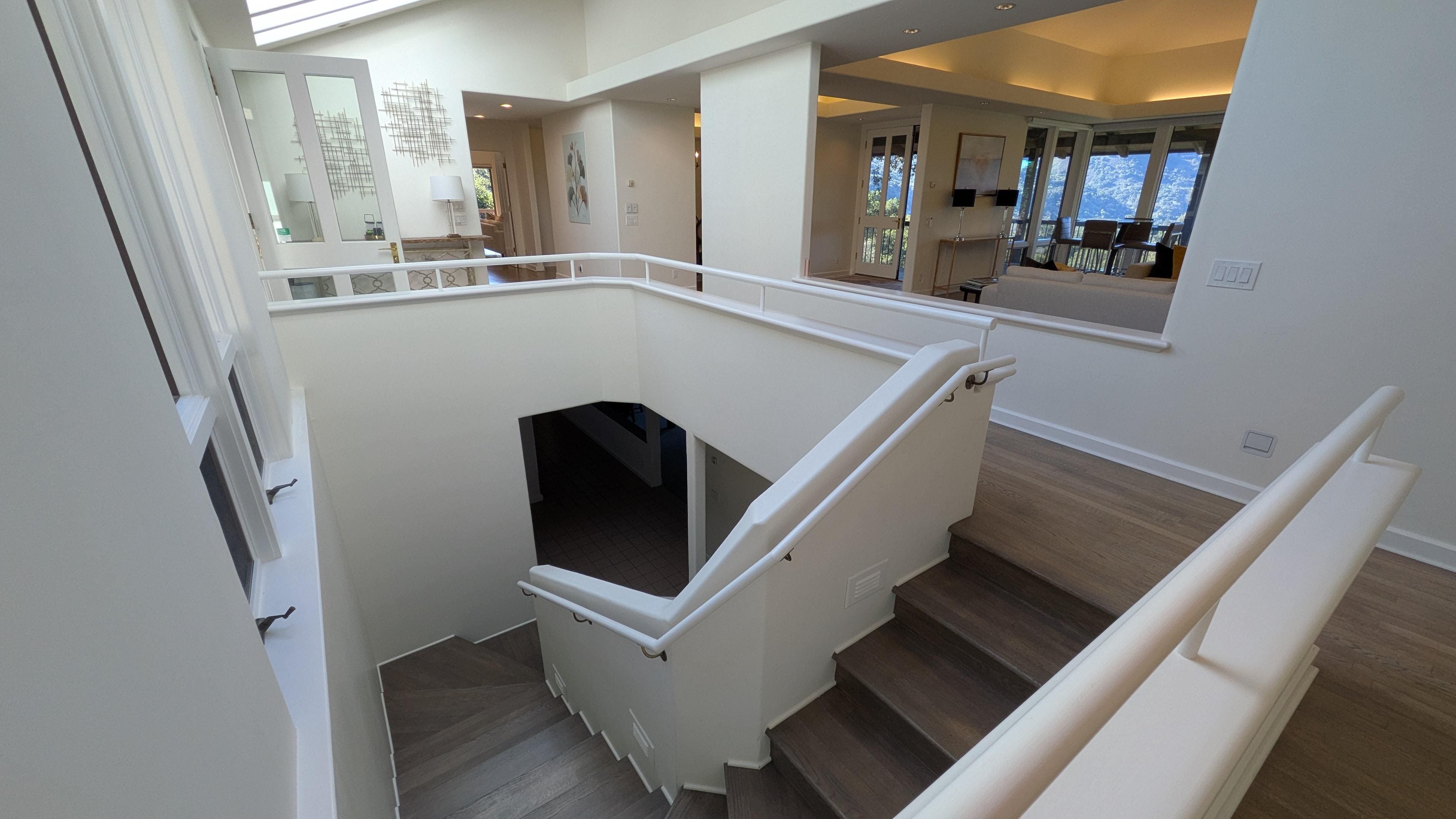 Stairs to the lower floor.