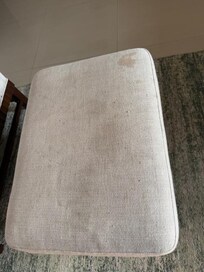 Foot rest was disgusting with stains