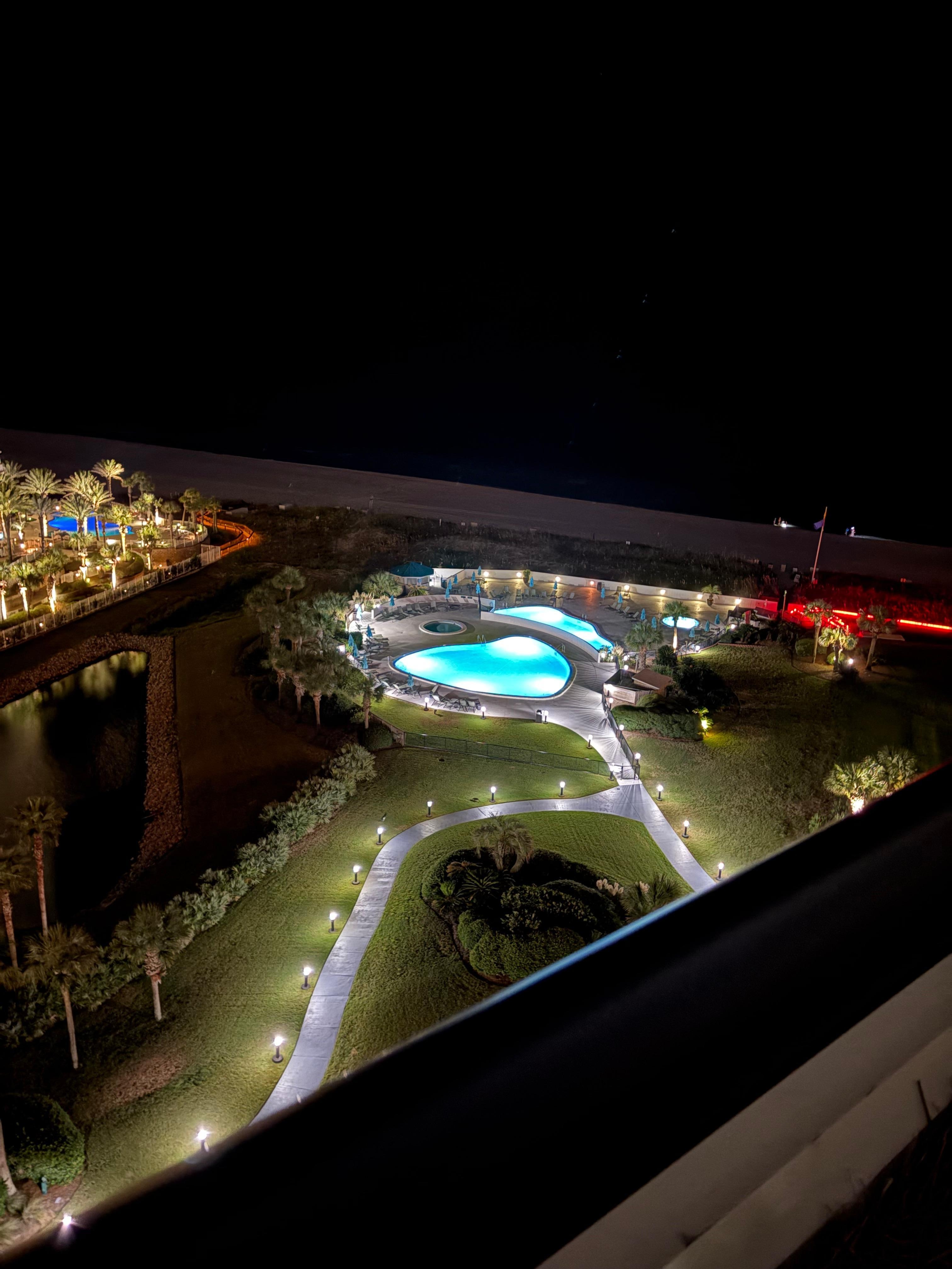 Night view from living room