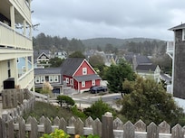 Houses across the park.