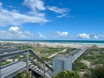 Walkway from the house to the beach