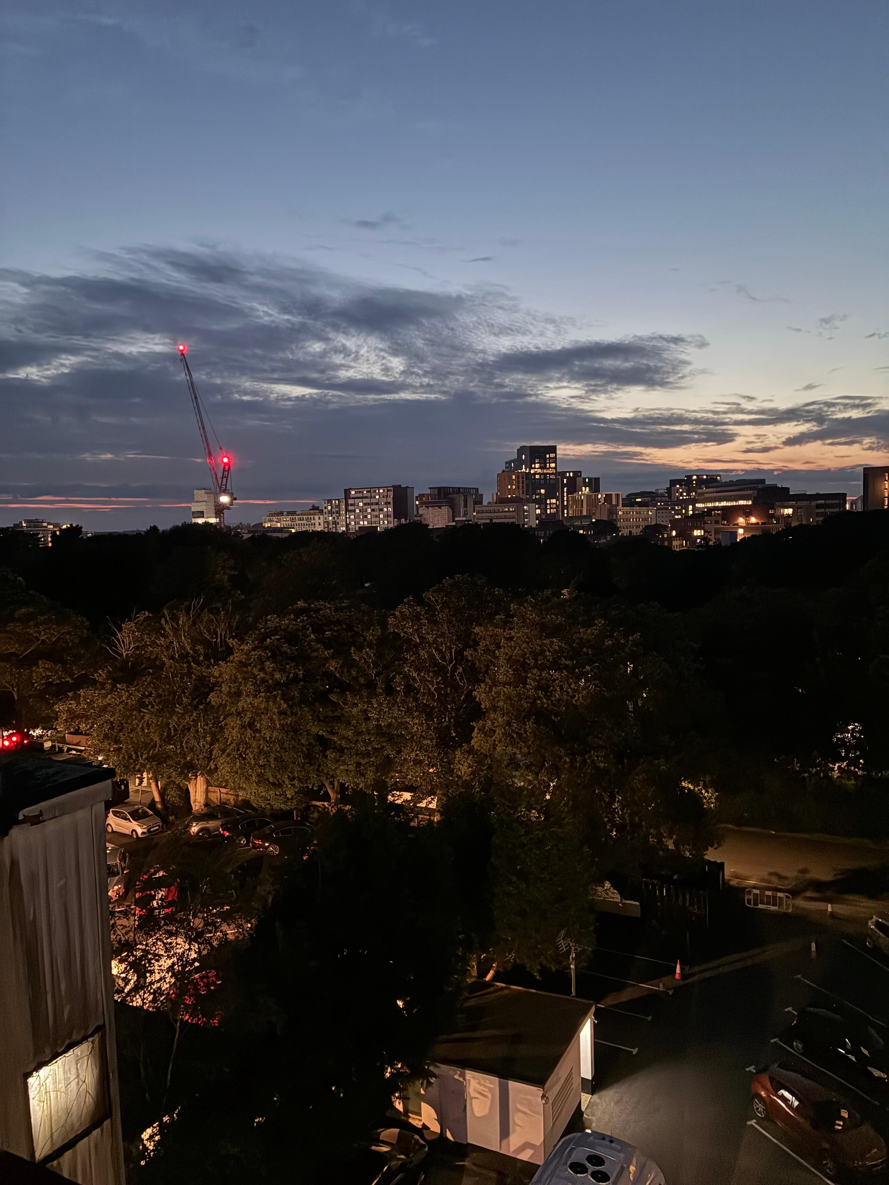 Night view from 4th  floor room 