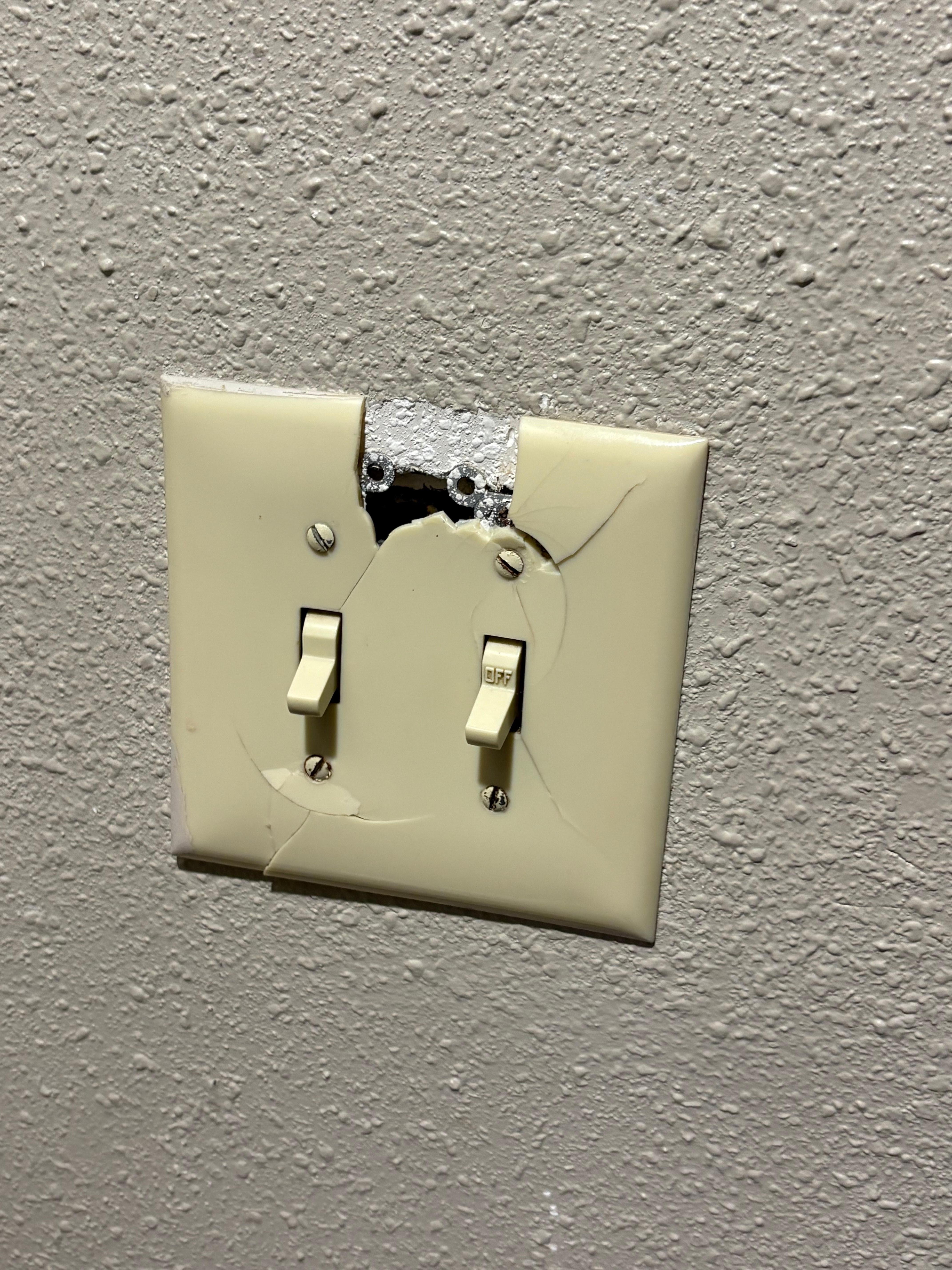 Broken light switch 