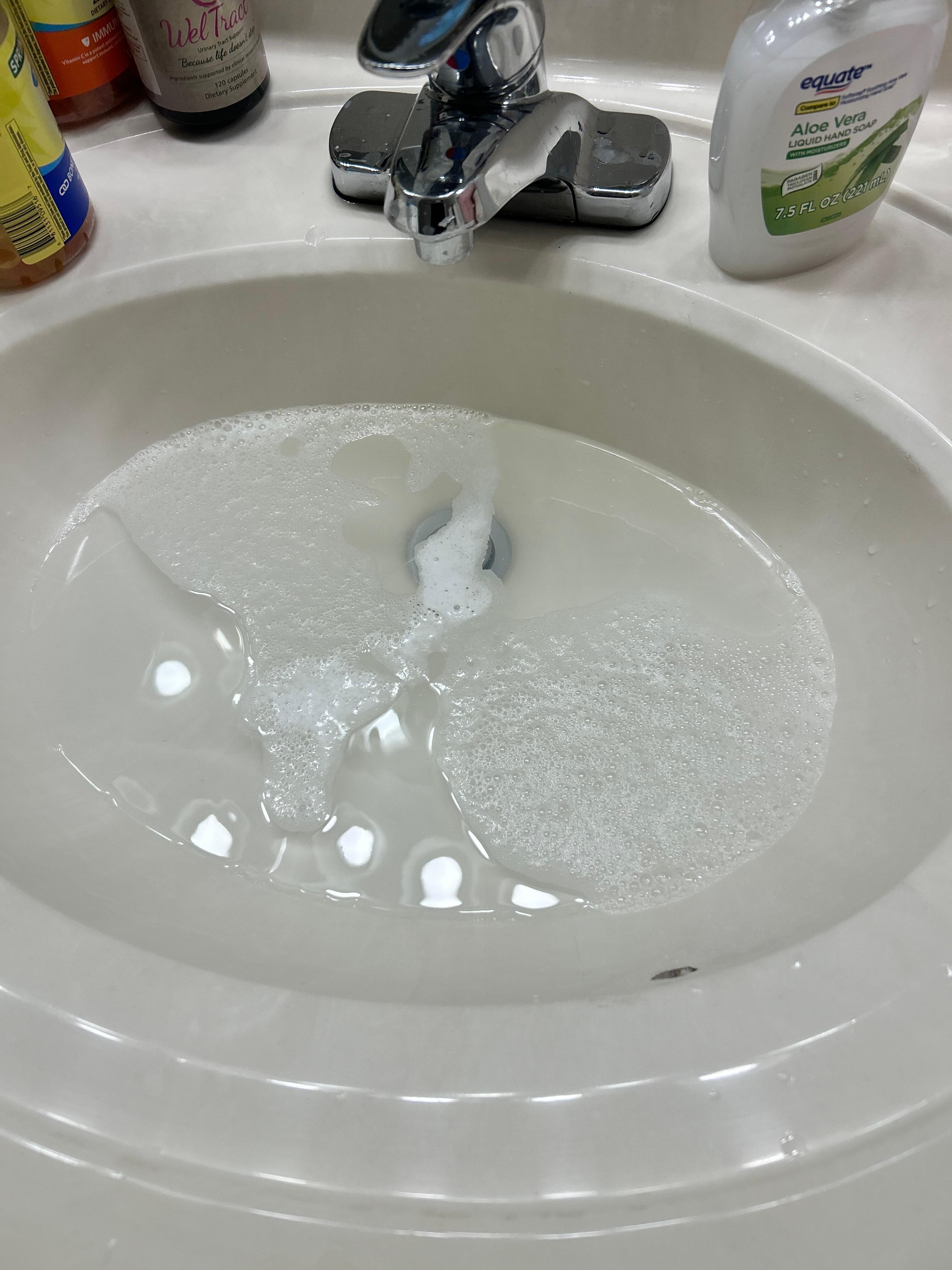 Stopped up sink