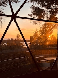 The view from our dome is so pretty!