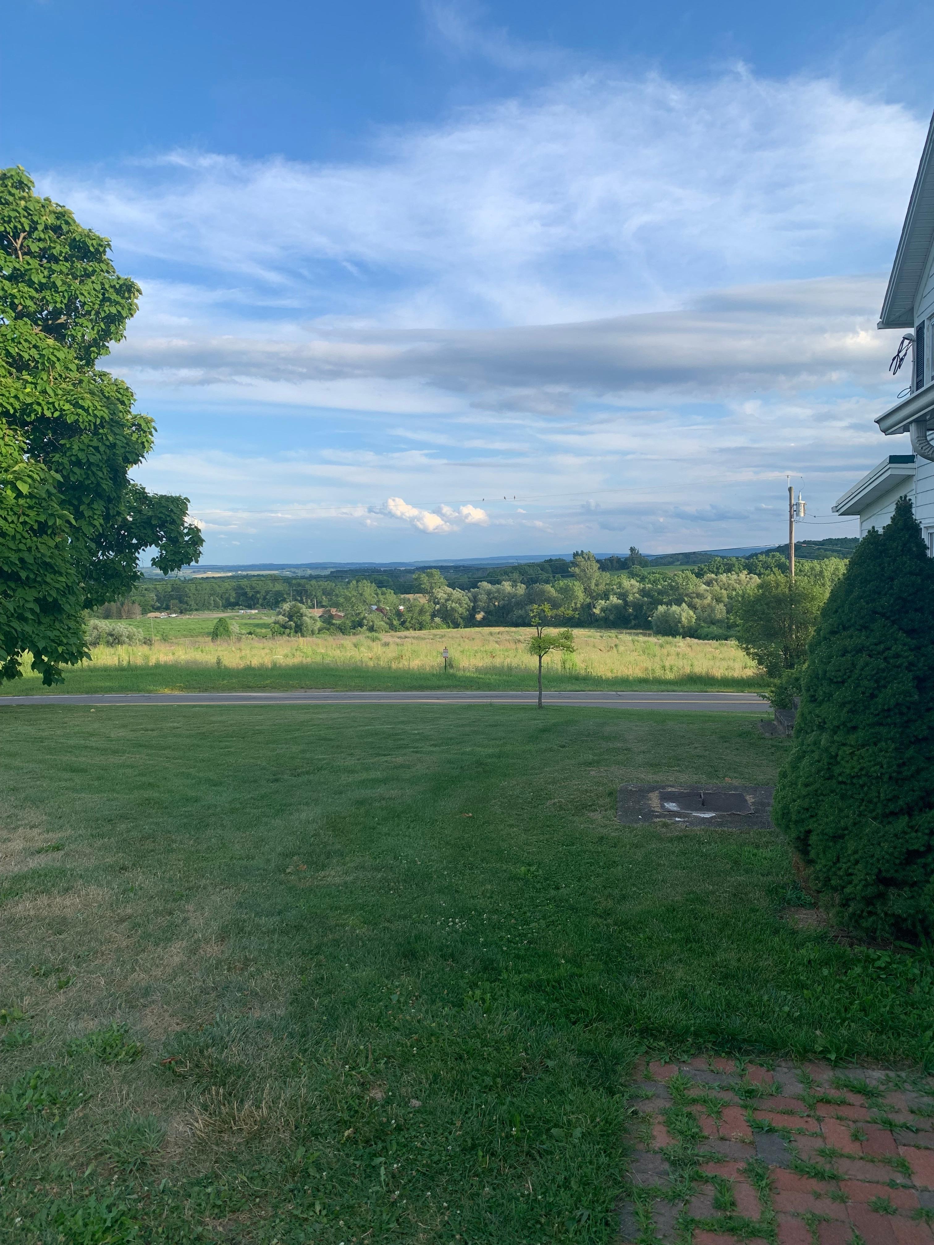 View from stepping outside