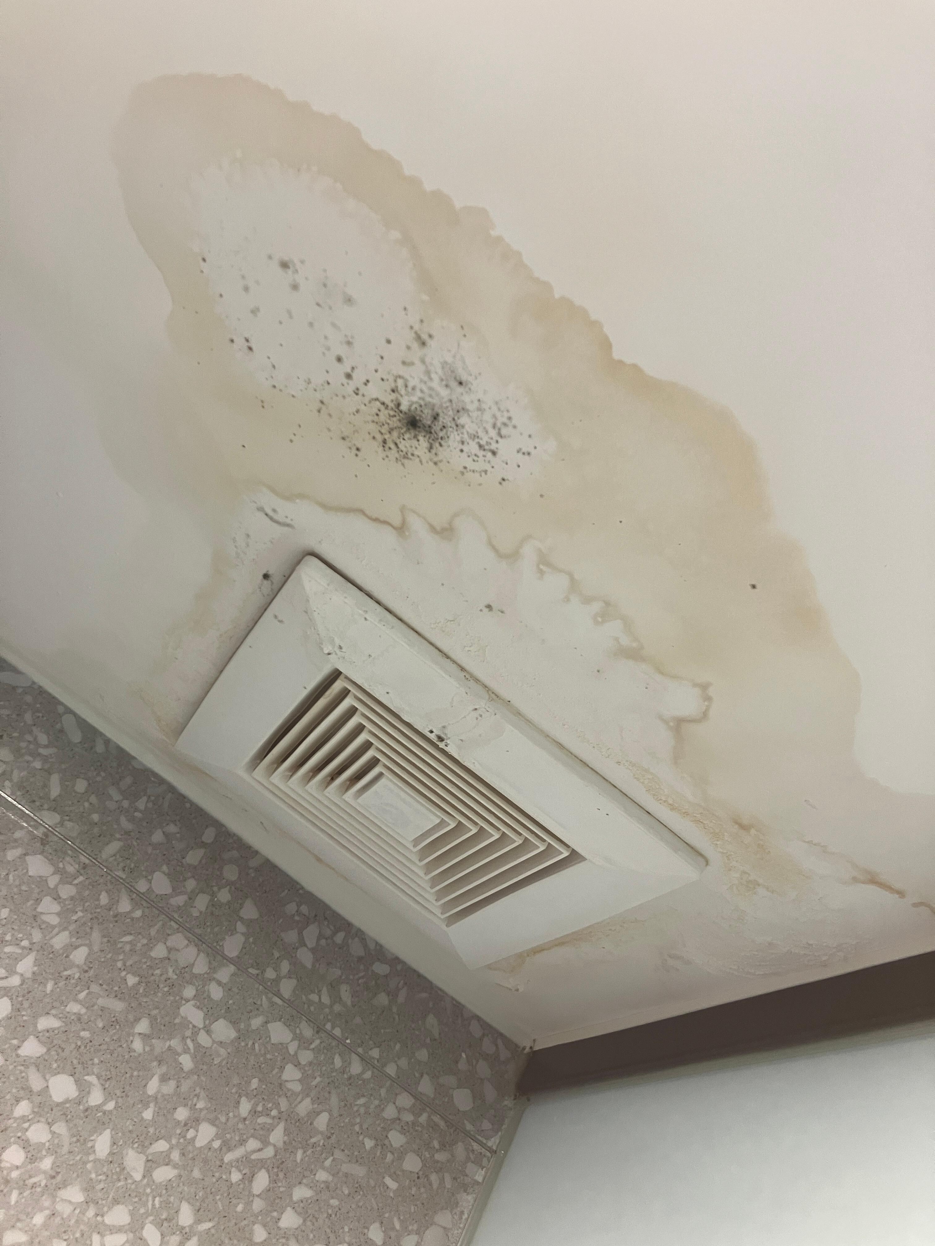 exhaust air defective and with mold