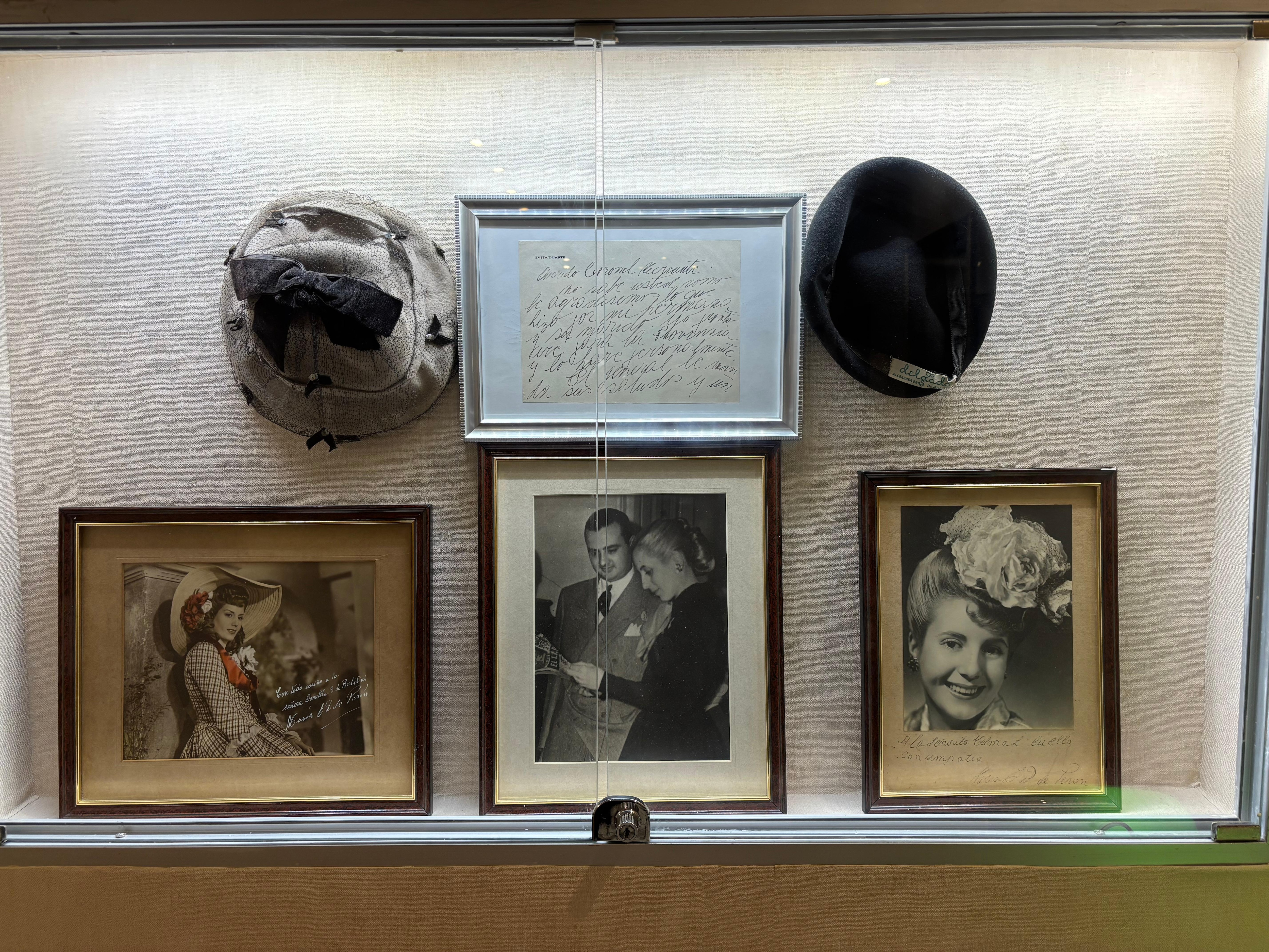 Some memorabilia in Evita Peron’s apartment - now room 41