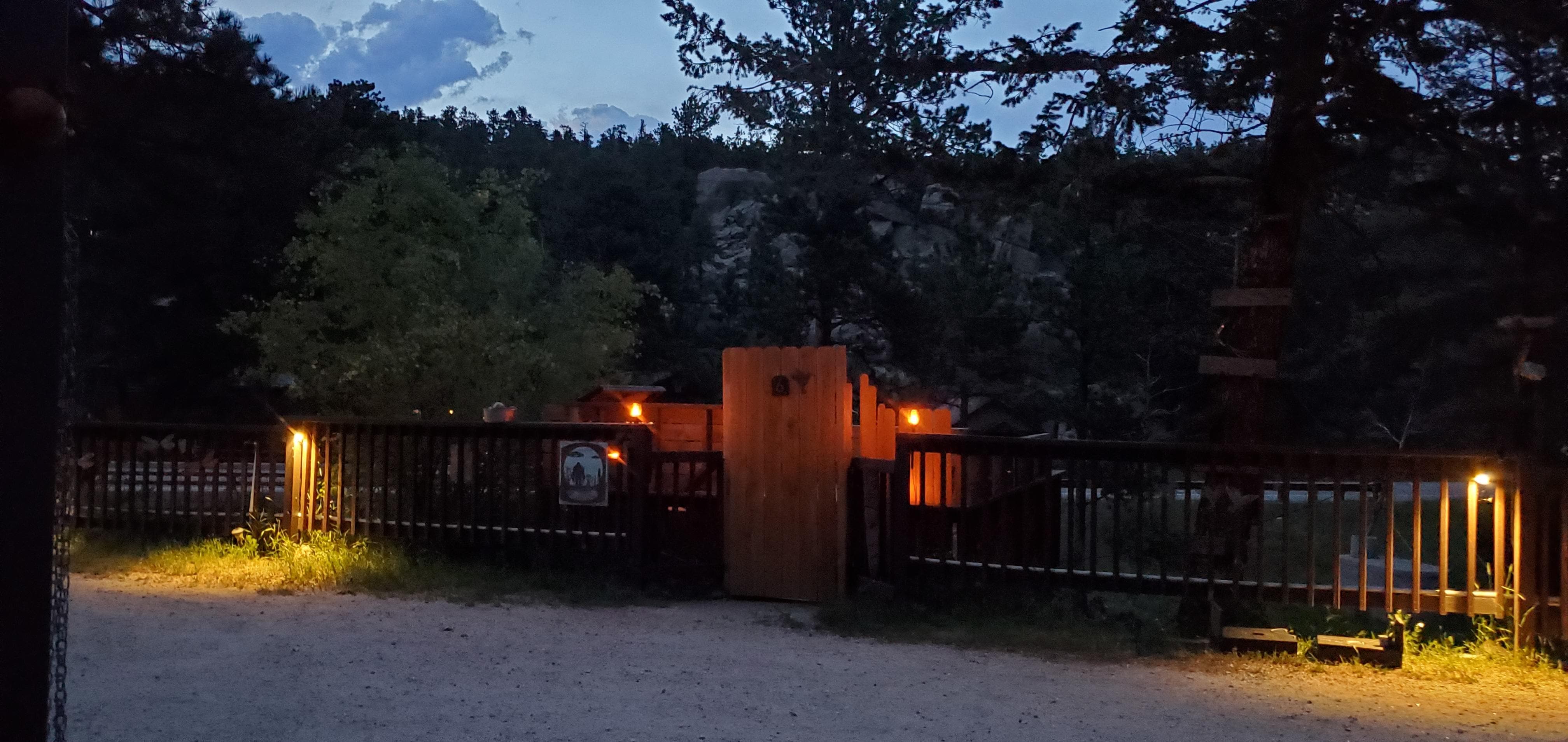 Private hot tub on a deck overlooking the river