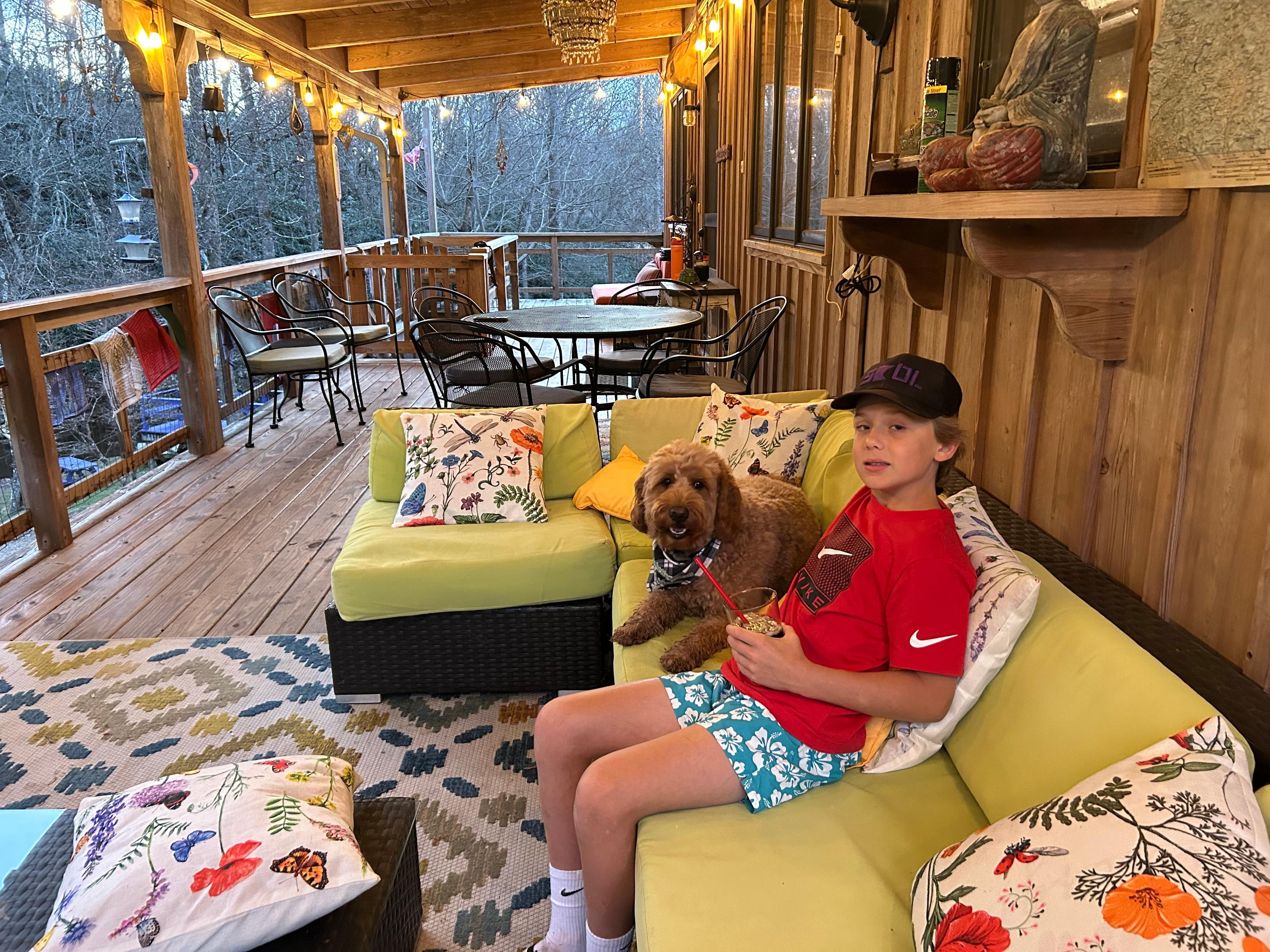 One of the lovely patios