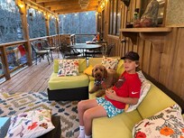 One of the lovely patios