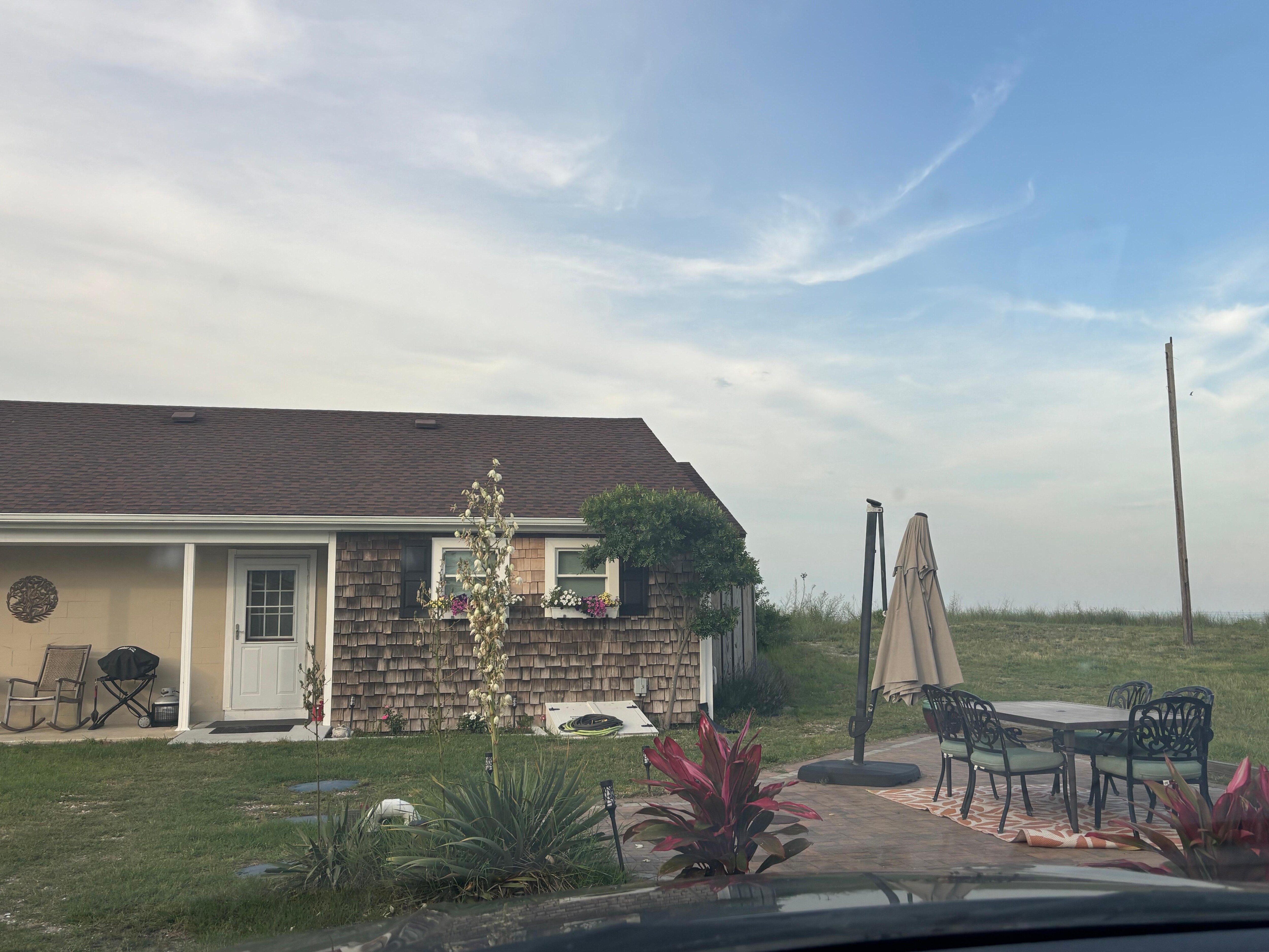 Path to beach to the right of the house