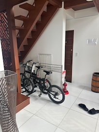 Bikes to use!  Very nice perk
