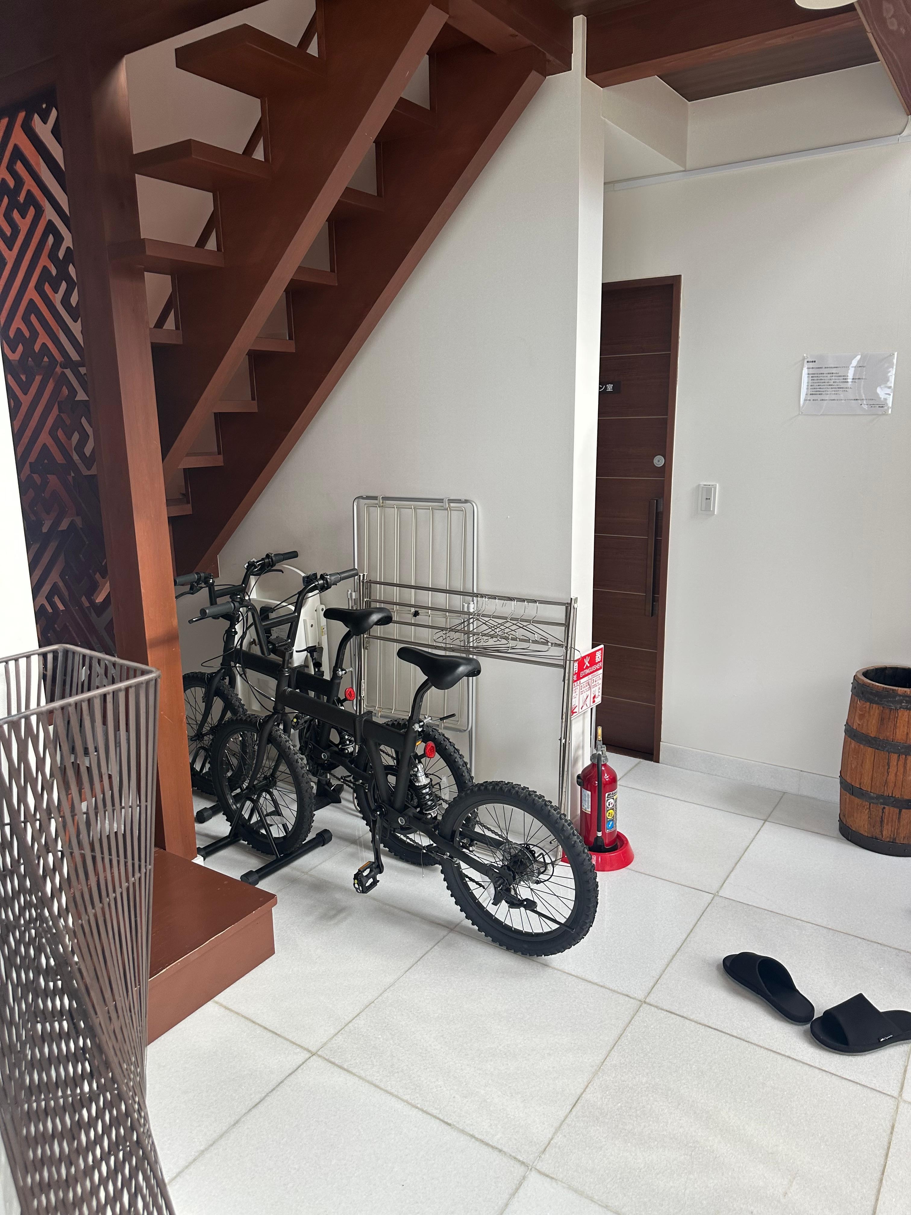 Bikes to use! Very nice perk