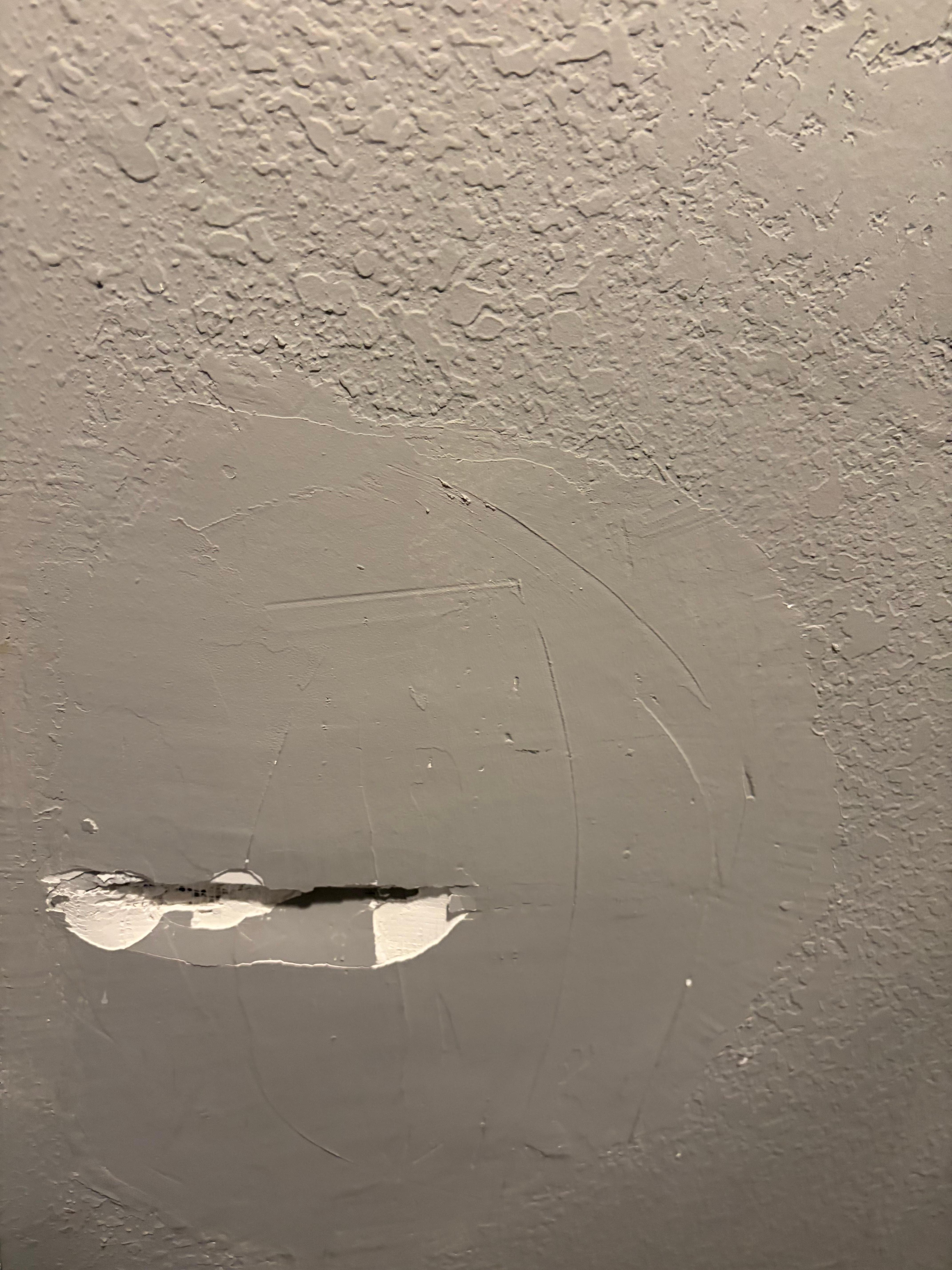 Just inside the entry 